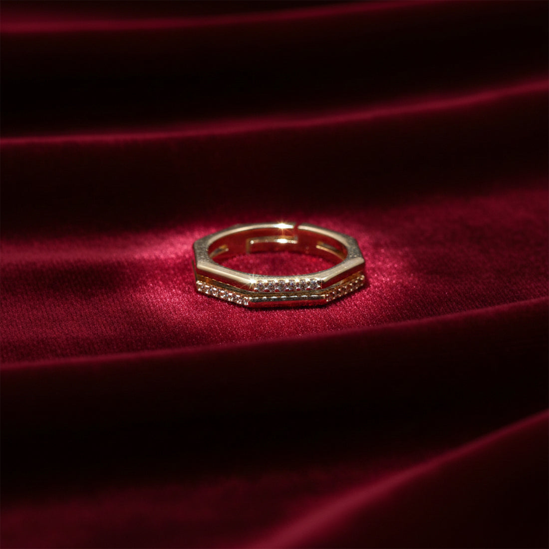 Hexa Luxe Diamond Gold Ring GWR -16