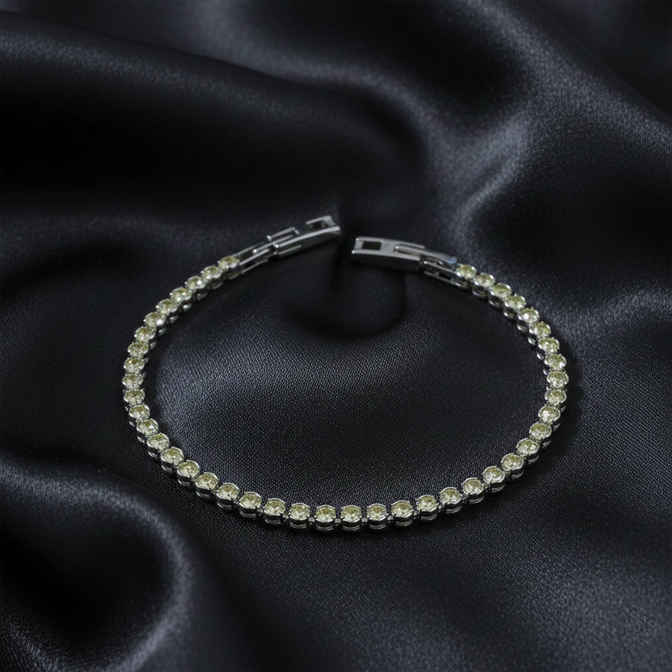 Classic Yellow Stone Tennis Bracelet GWB -122