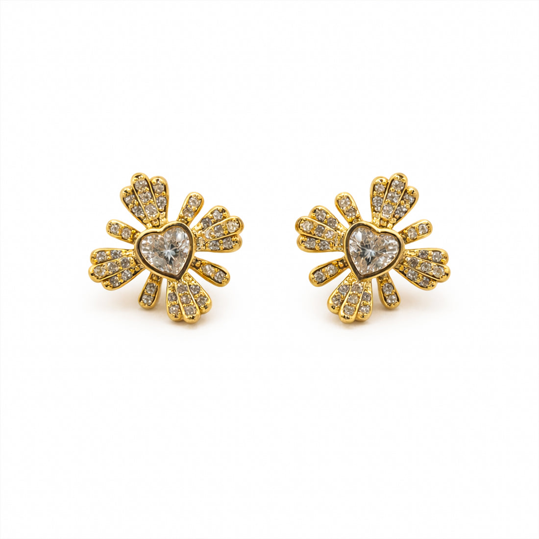 Radiant Love Floral Studs GWE -105