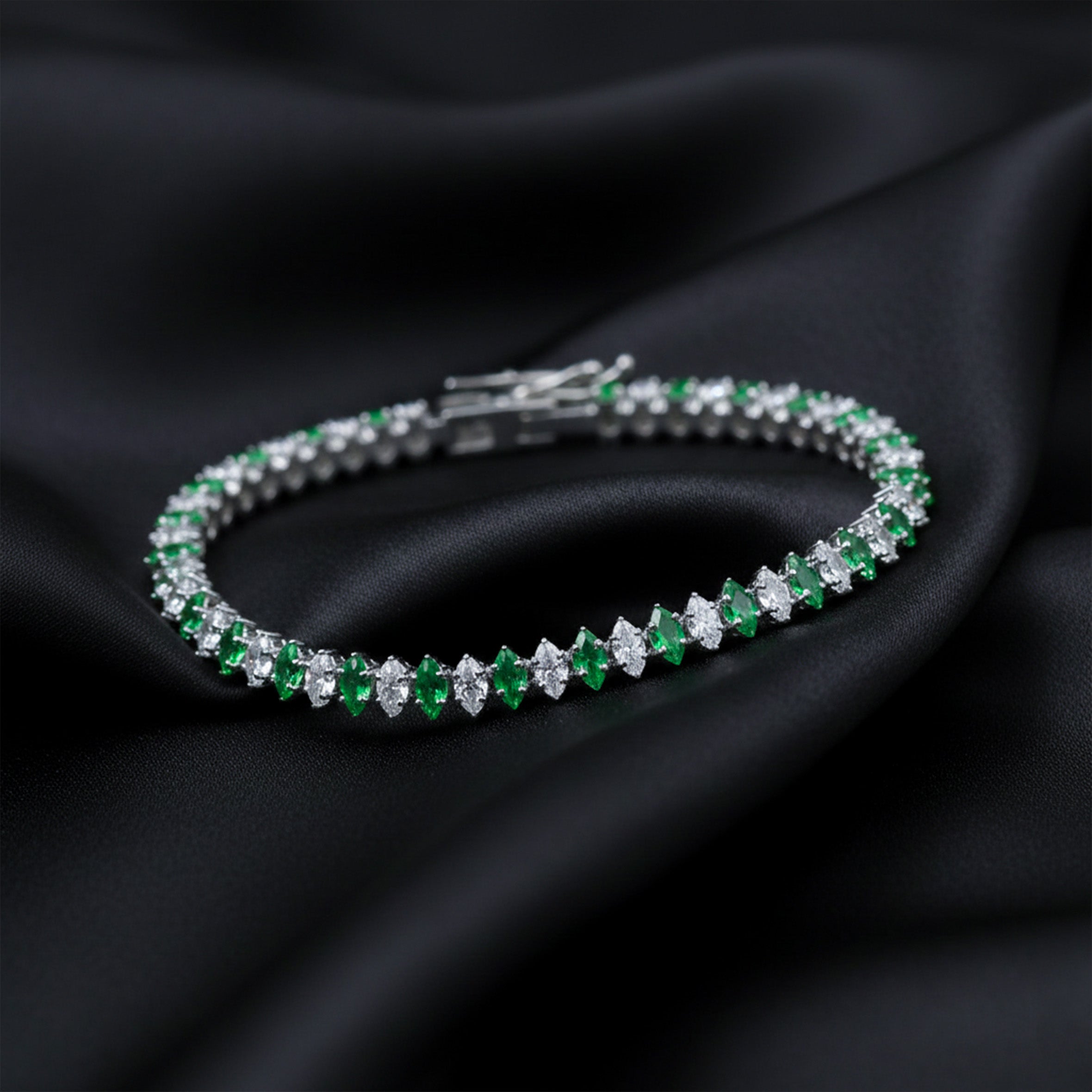 White Stone Tennis Bracelet GWB -123