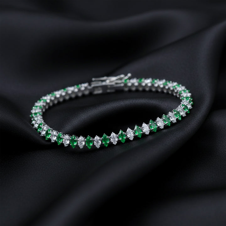 White Stone Tennis Bracelet GWB -123