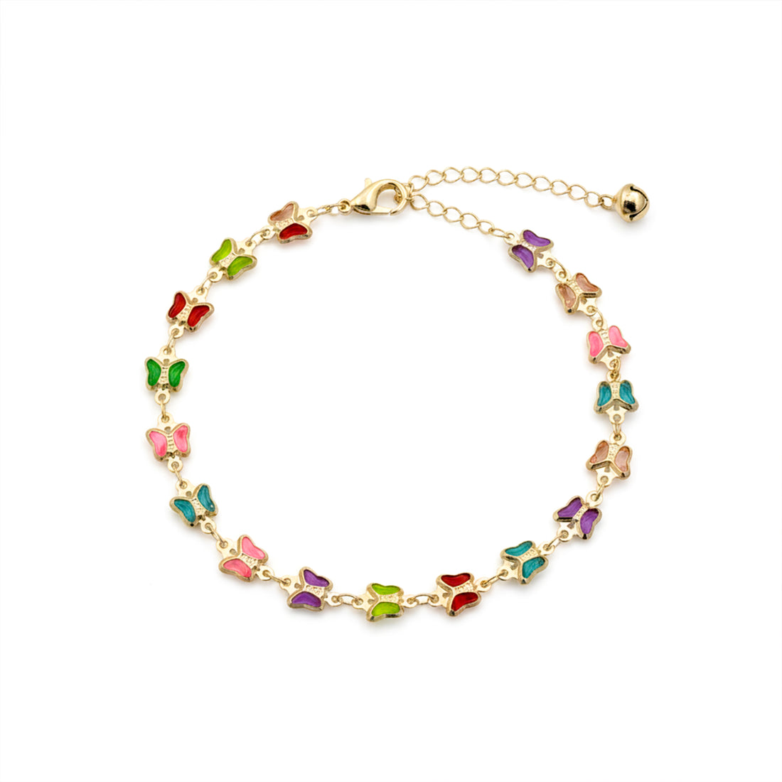Golden Rainbow Butterfly Anklet GWA -35