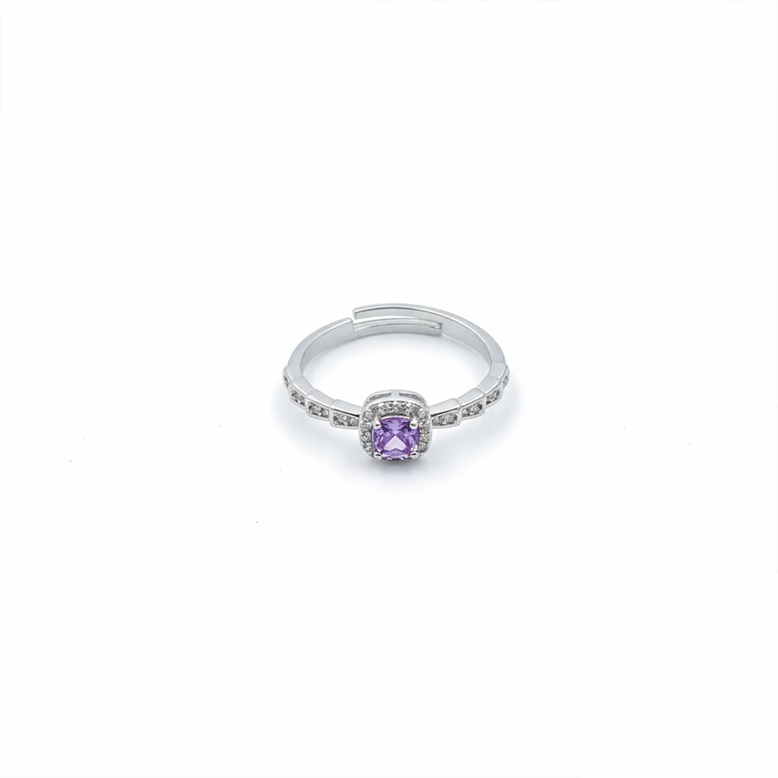Lavender Halo Crystal Ring GWR -41
