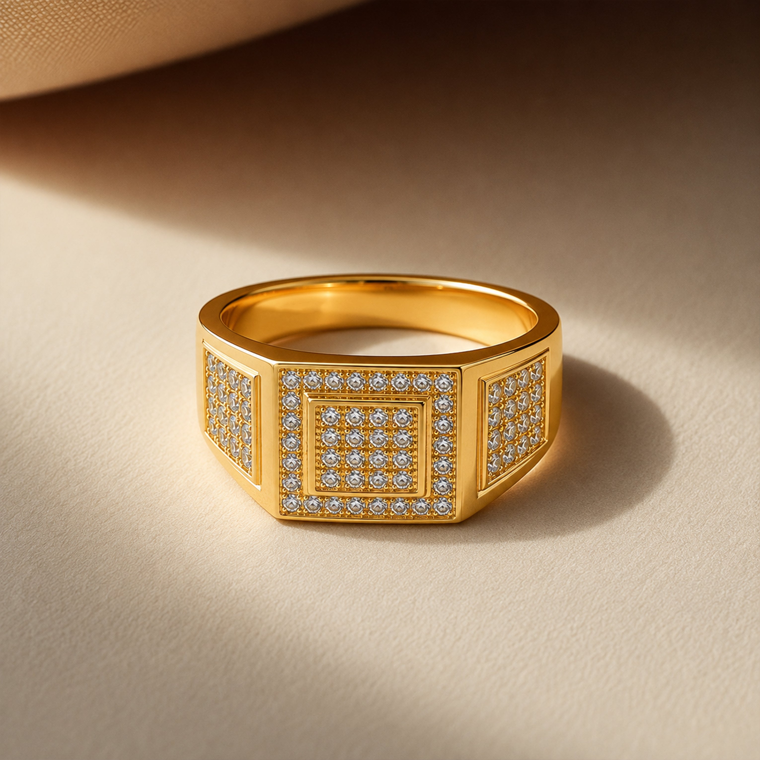 Square Crystal Pavé Statement Ring GMR -42