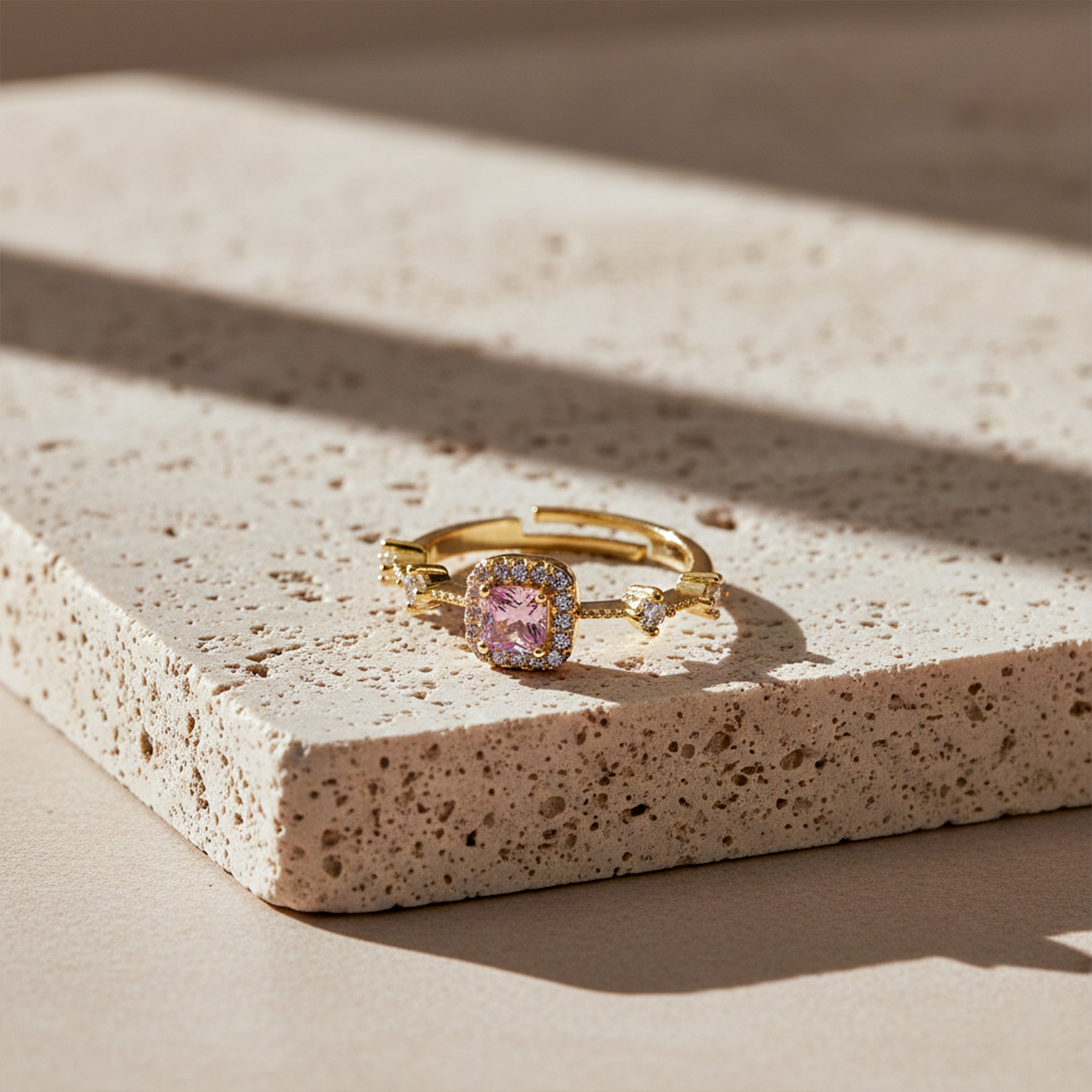 Blush Halo Charm Ring GWR -71