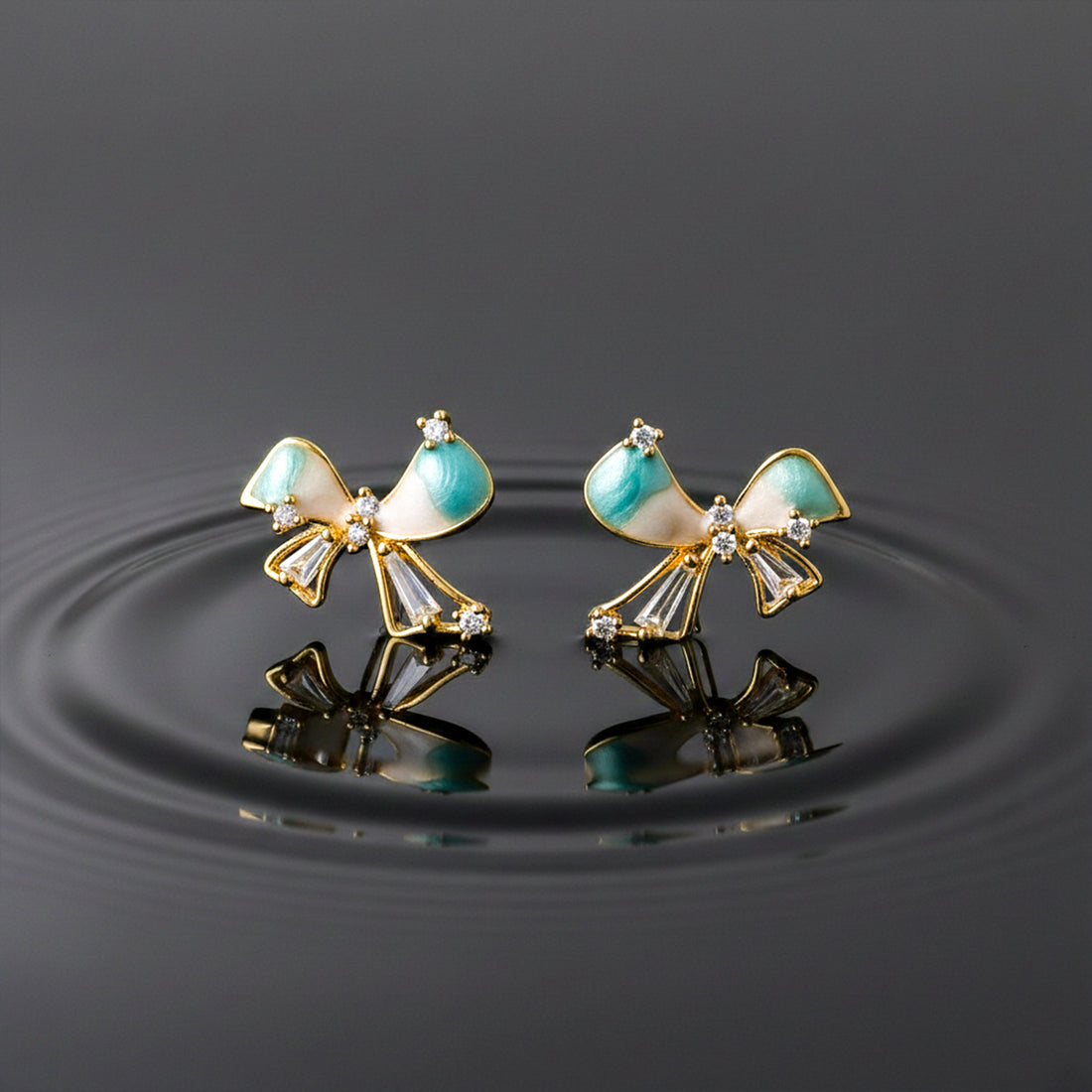 Elegant Bow Stud Earrings GWE -137