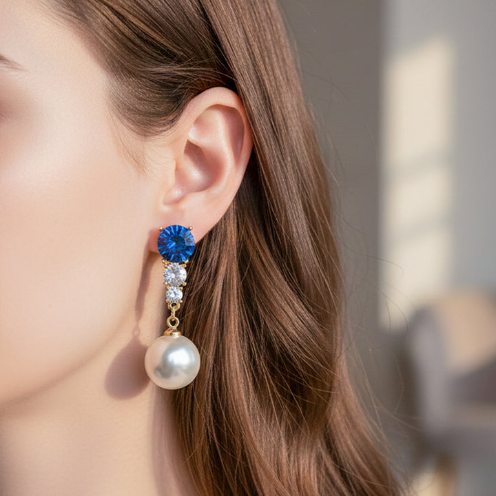 Sapphire Pearl Earring GWE -143