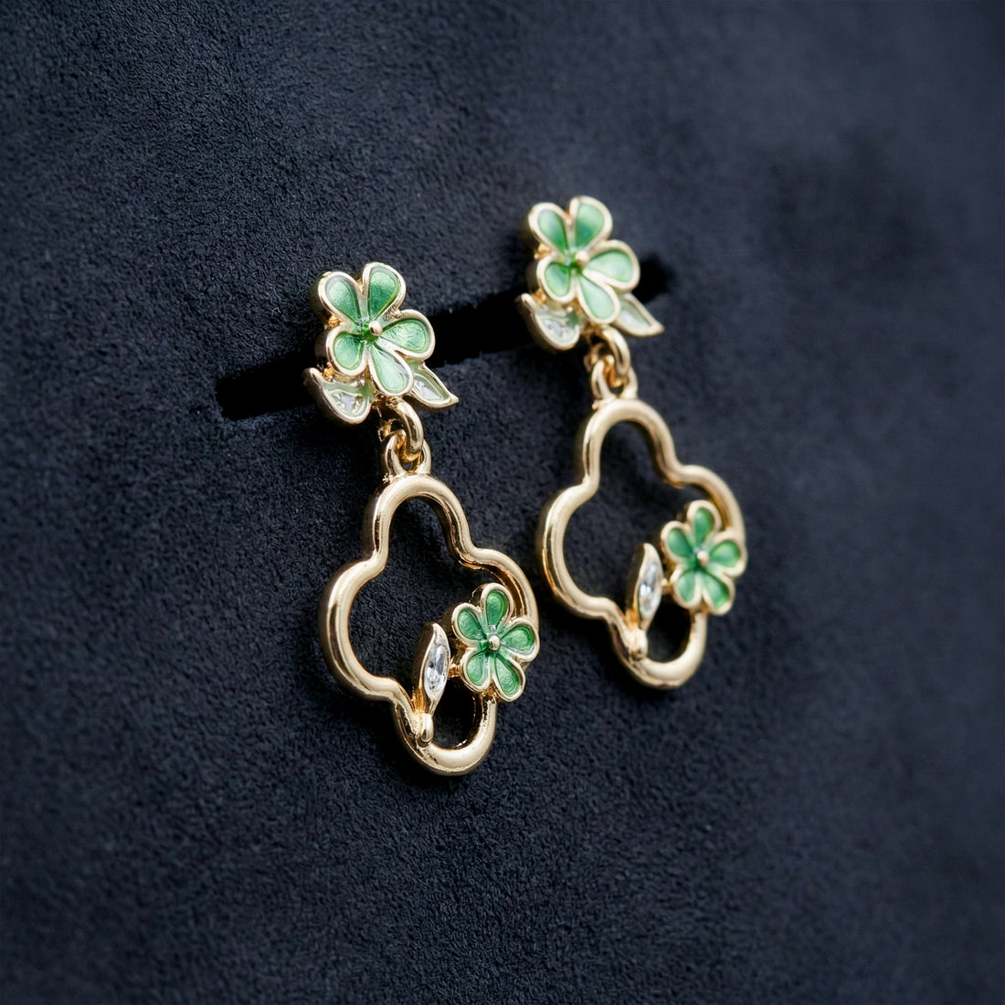 Green Clover Earrings GWE -182