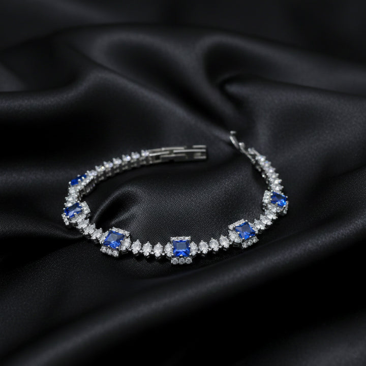 Royal Blue Stone Diamond Braclat  GWB -132