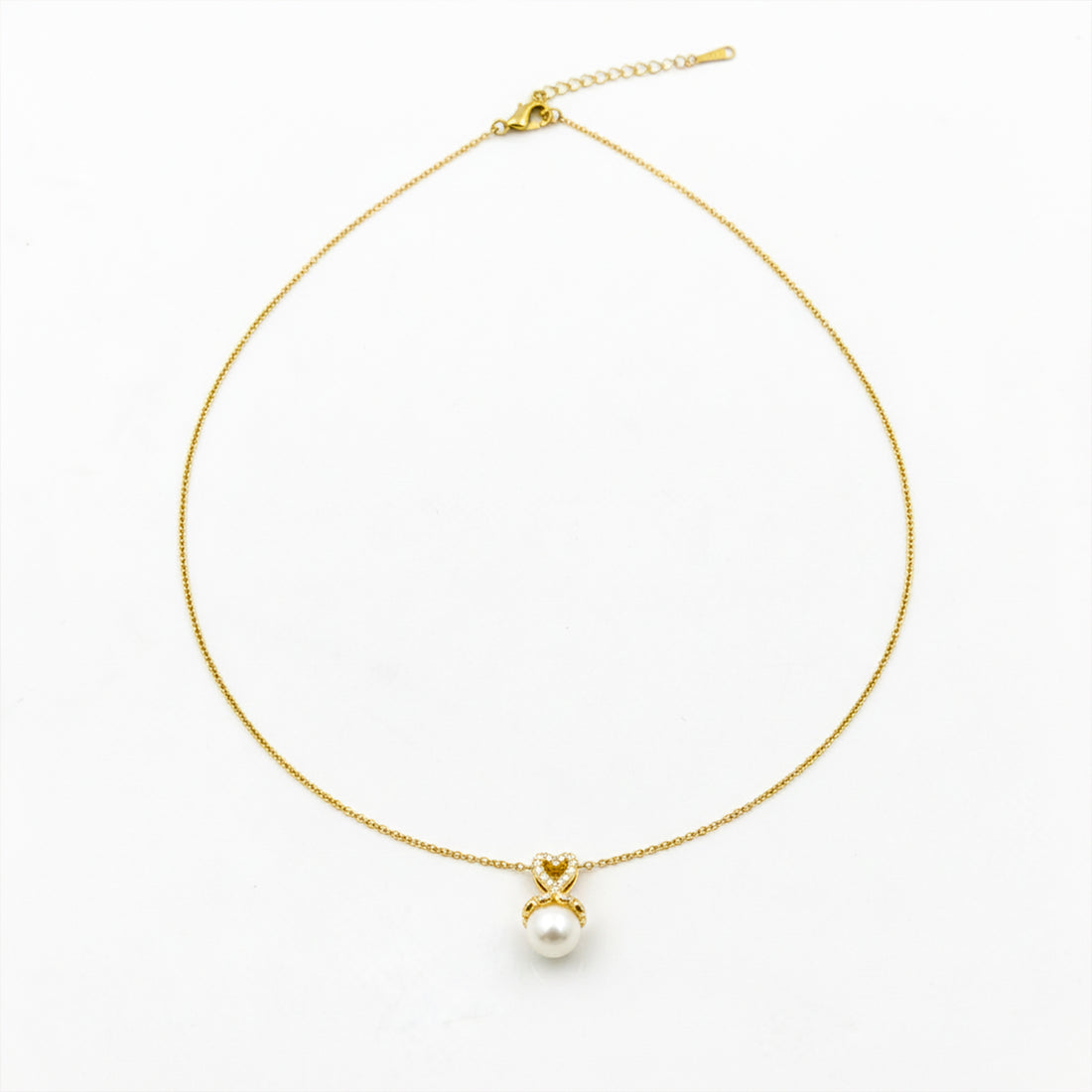 Elegant Gold Pearl Pendant Necklace GWN -39
