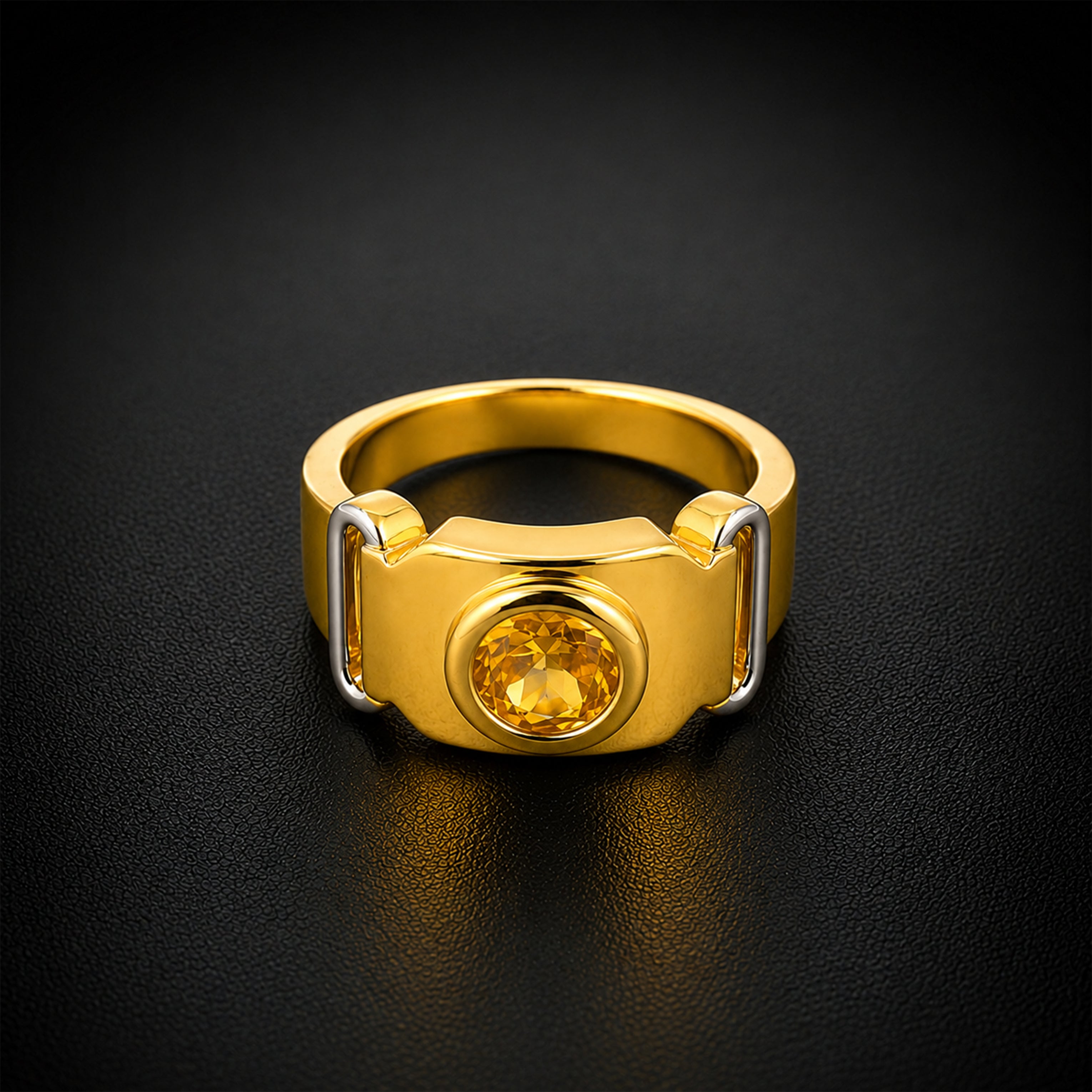 Regal Citrine Signet Ring GMR -48