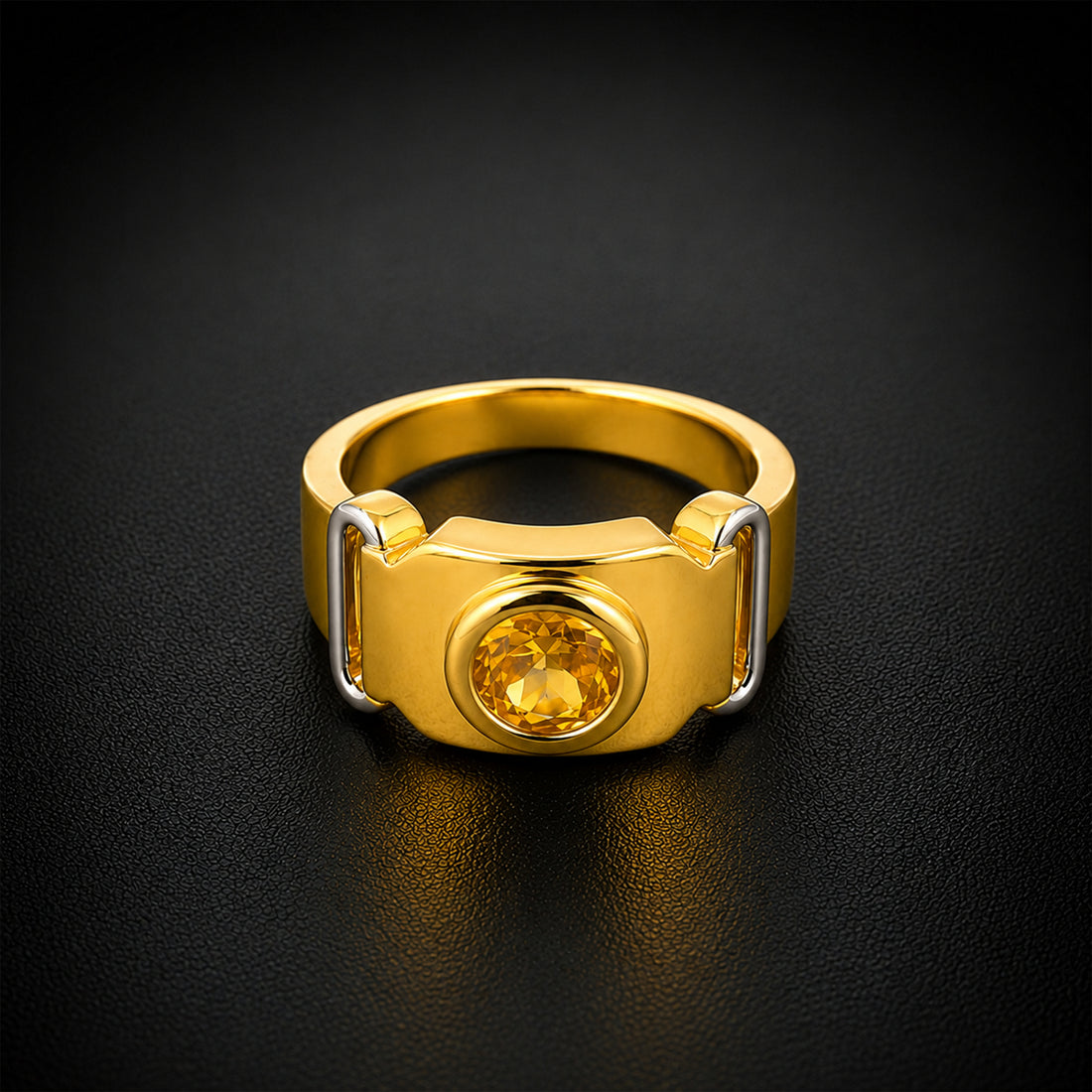 Regal Citrine Signet Ring GMR -48