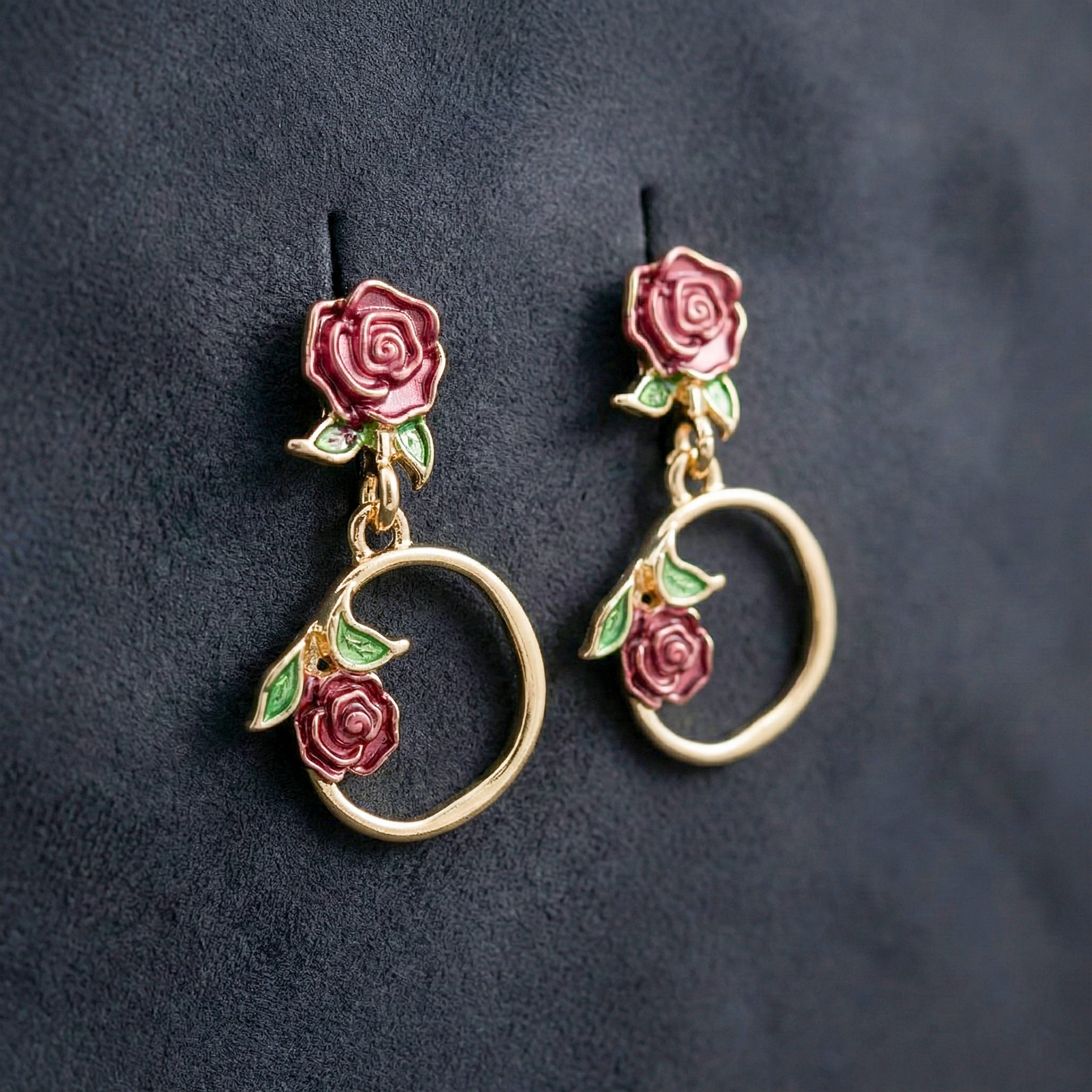 Hoop Drop Earrings GWE -175