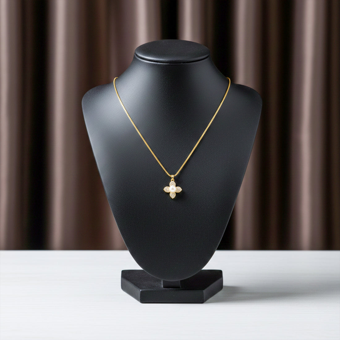 Crystal Flower Pearl Pendant GWN -53