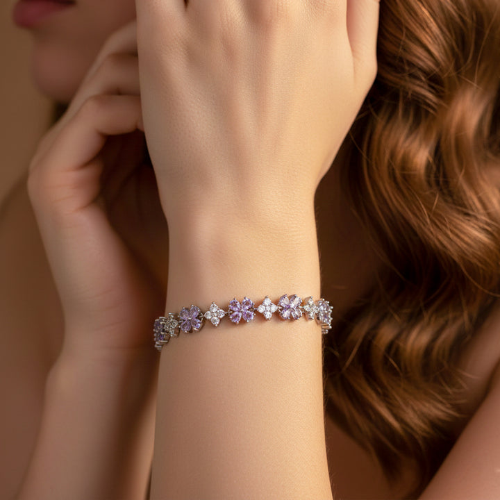 Floral Stone Bracelet with Diamond GWB -140