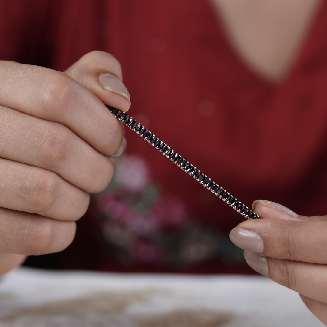 Midnight Rose Tennis Bracelet