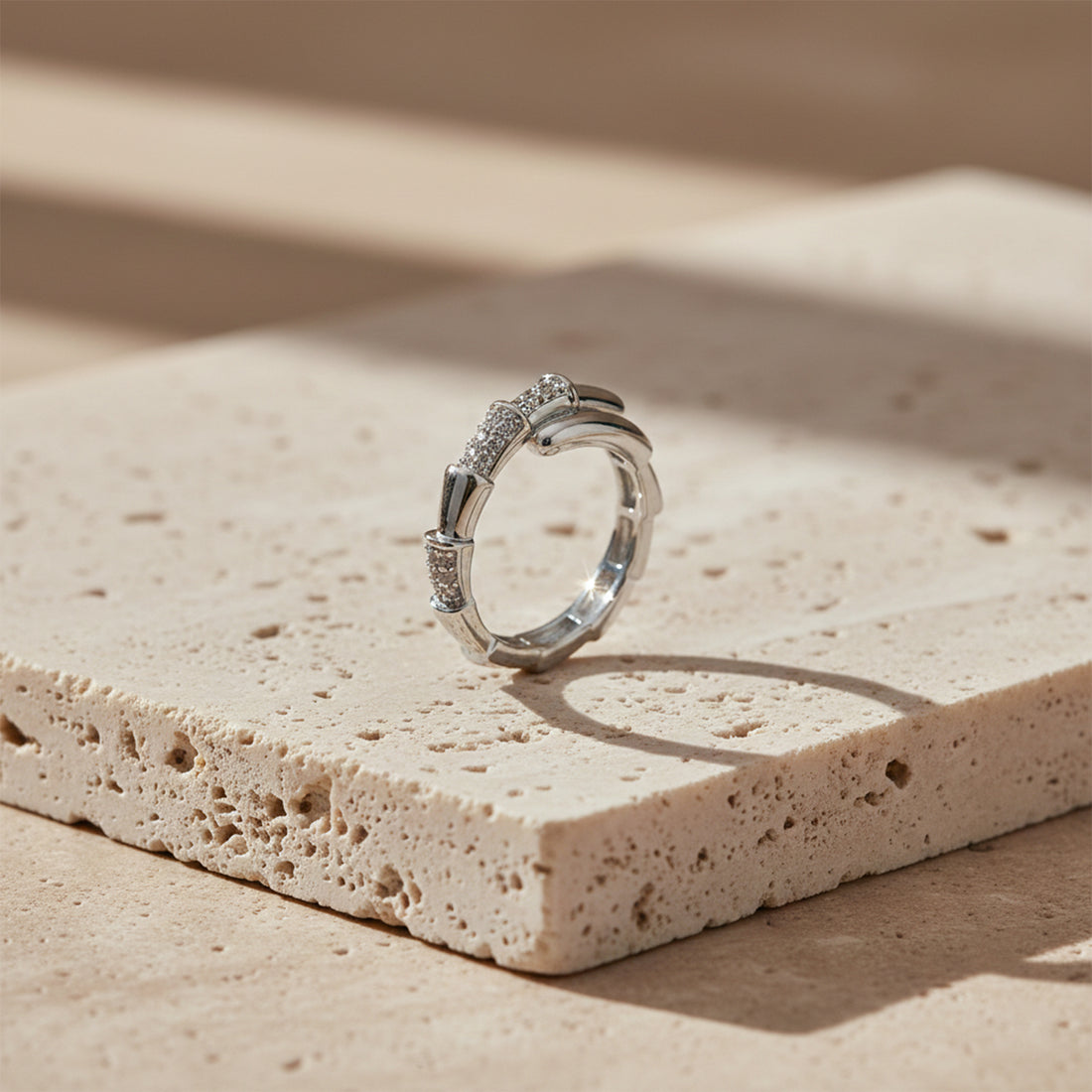 Modern Link Pavé Band Ring GER -61