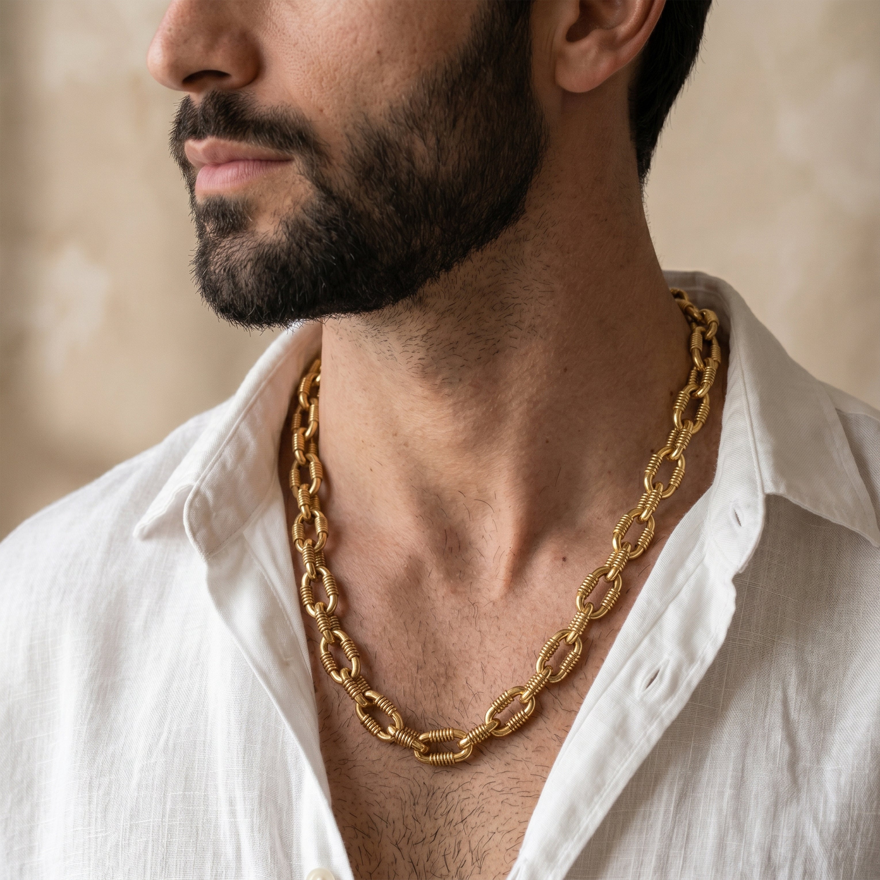 Oval Link Gold Chain GMC -26