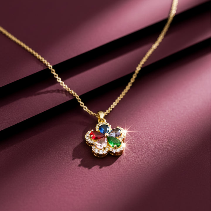 Multi-Color Gemstone Necklace GWN-74