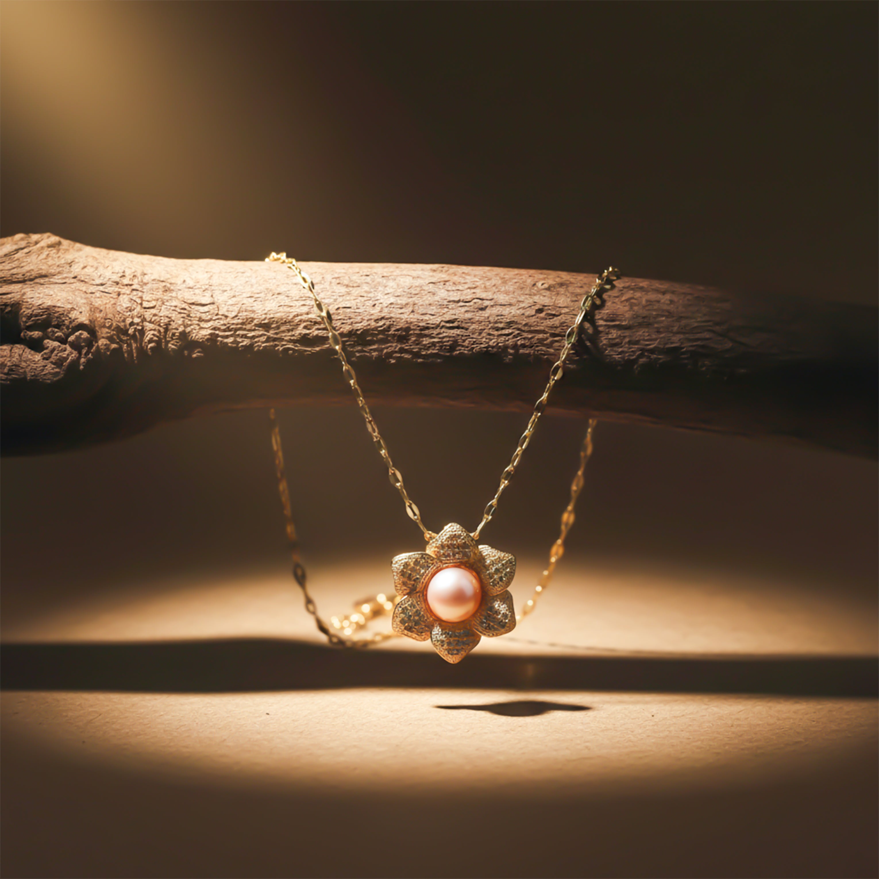 Crystal Flower Pearl Pendant GWN -41