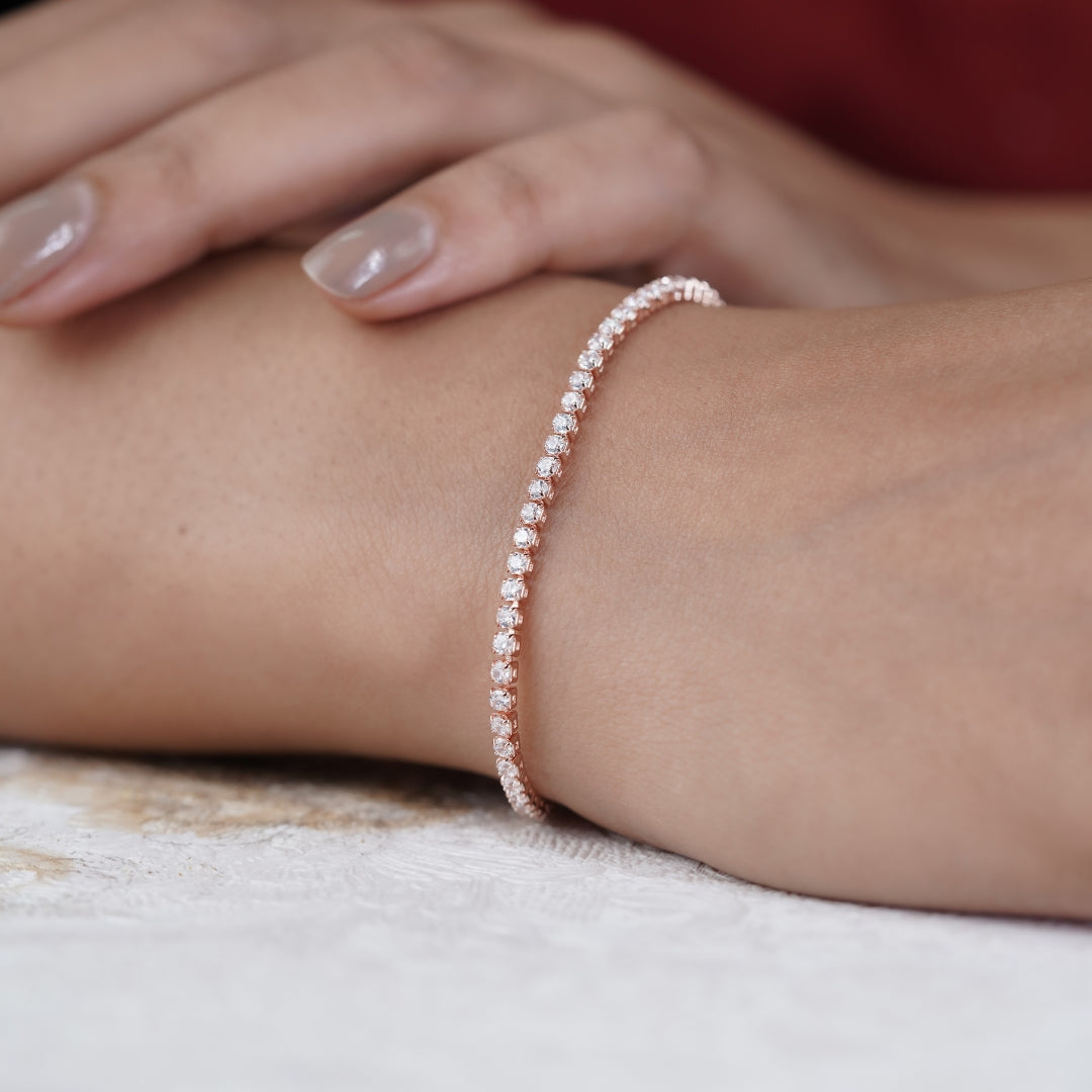 Kiran Pave Tennis Braclate