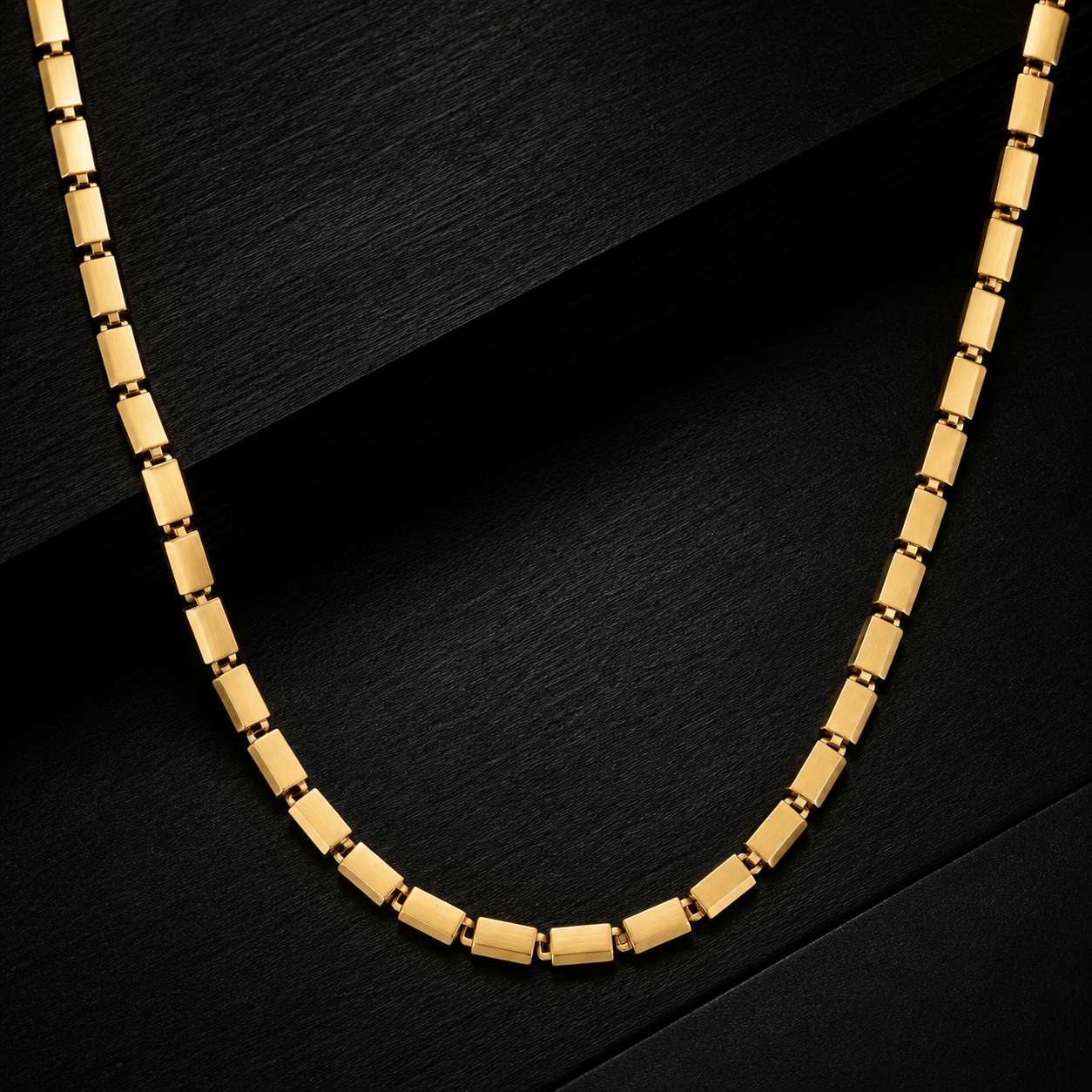 Gold Biscuit Mens Chain