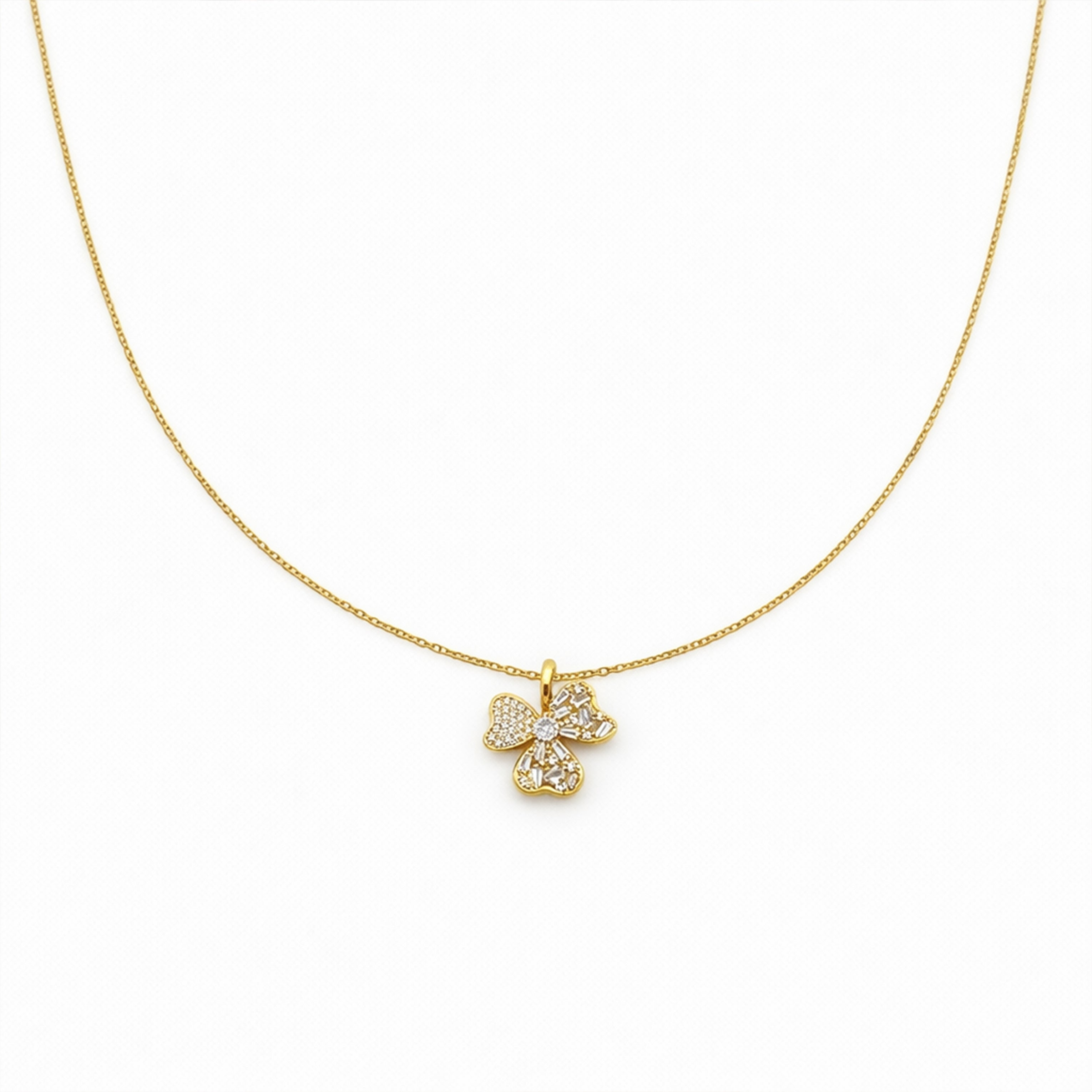 Clover Bloom Pendant Necklace GWN -125