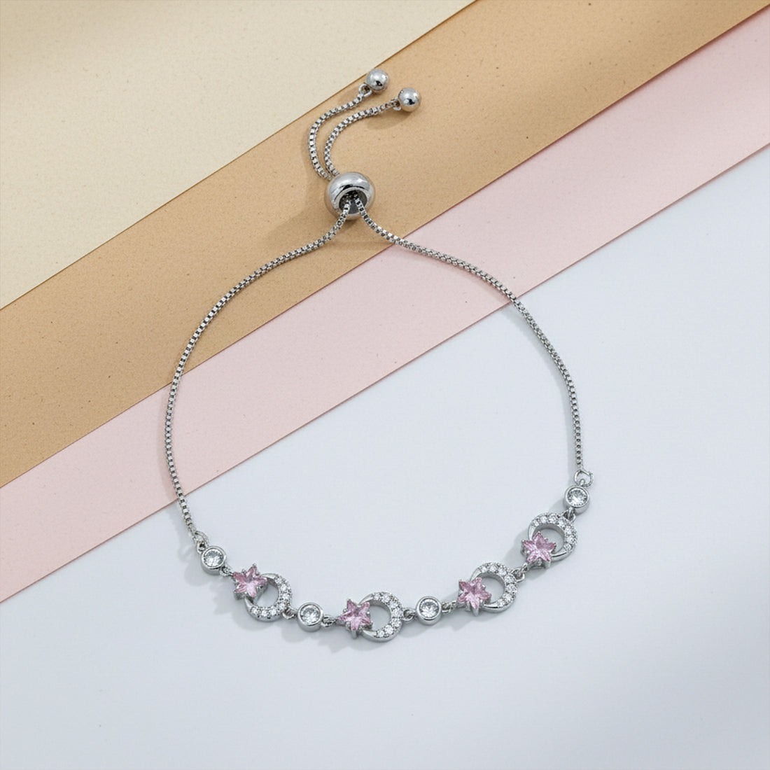 Pink Star Halo Bracelet GWB -157