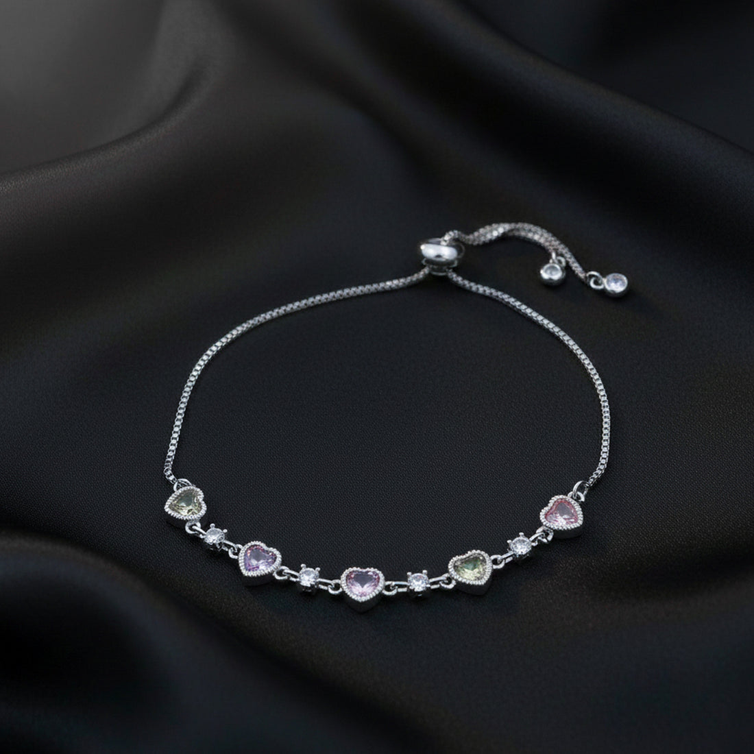 Pastel Multi-Color Heart Bracelet GWB -158