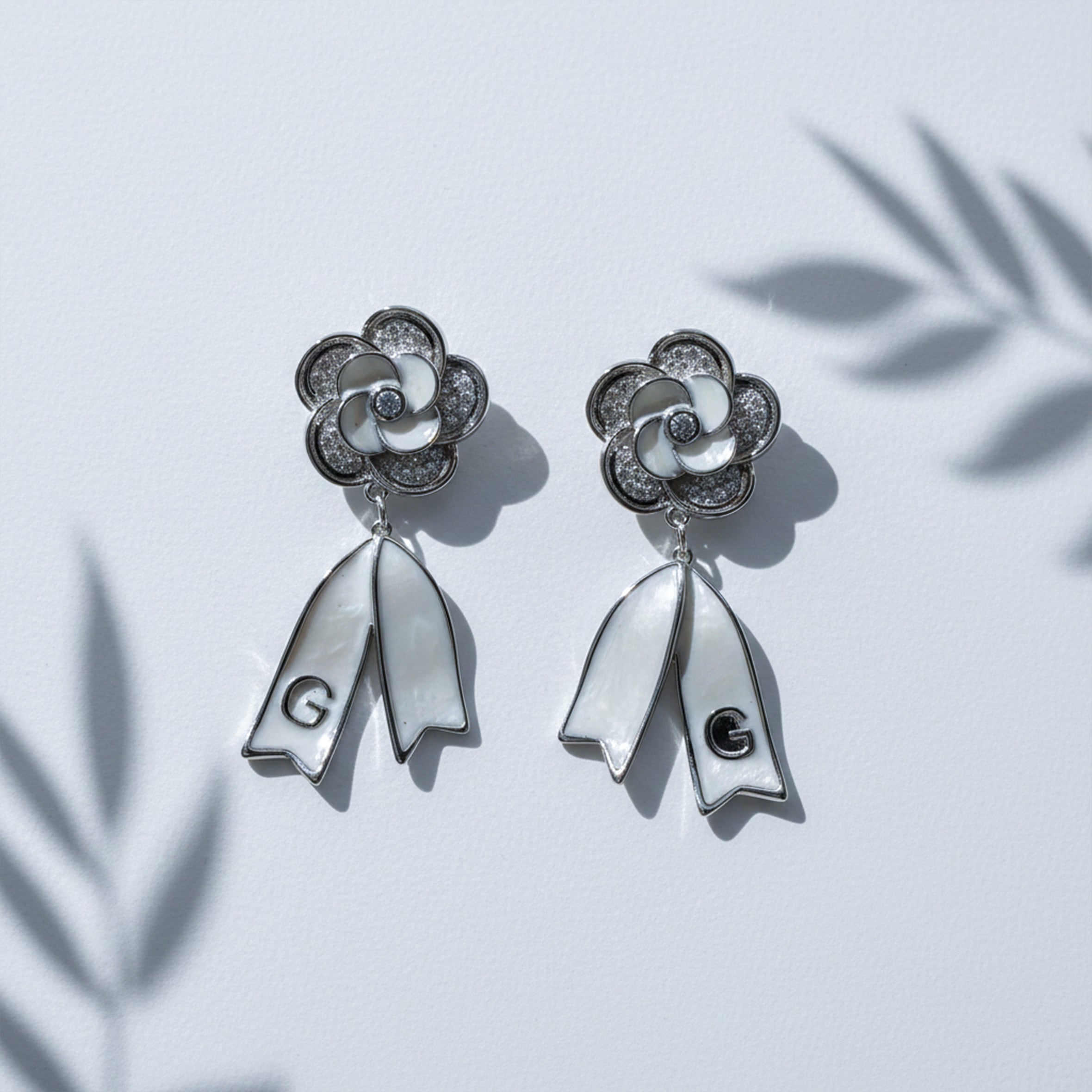 Bloom Ribbon Drop Earrings GWE -65