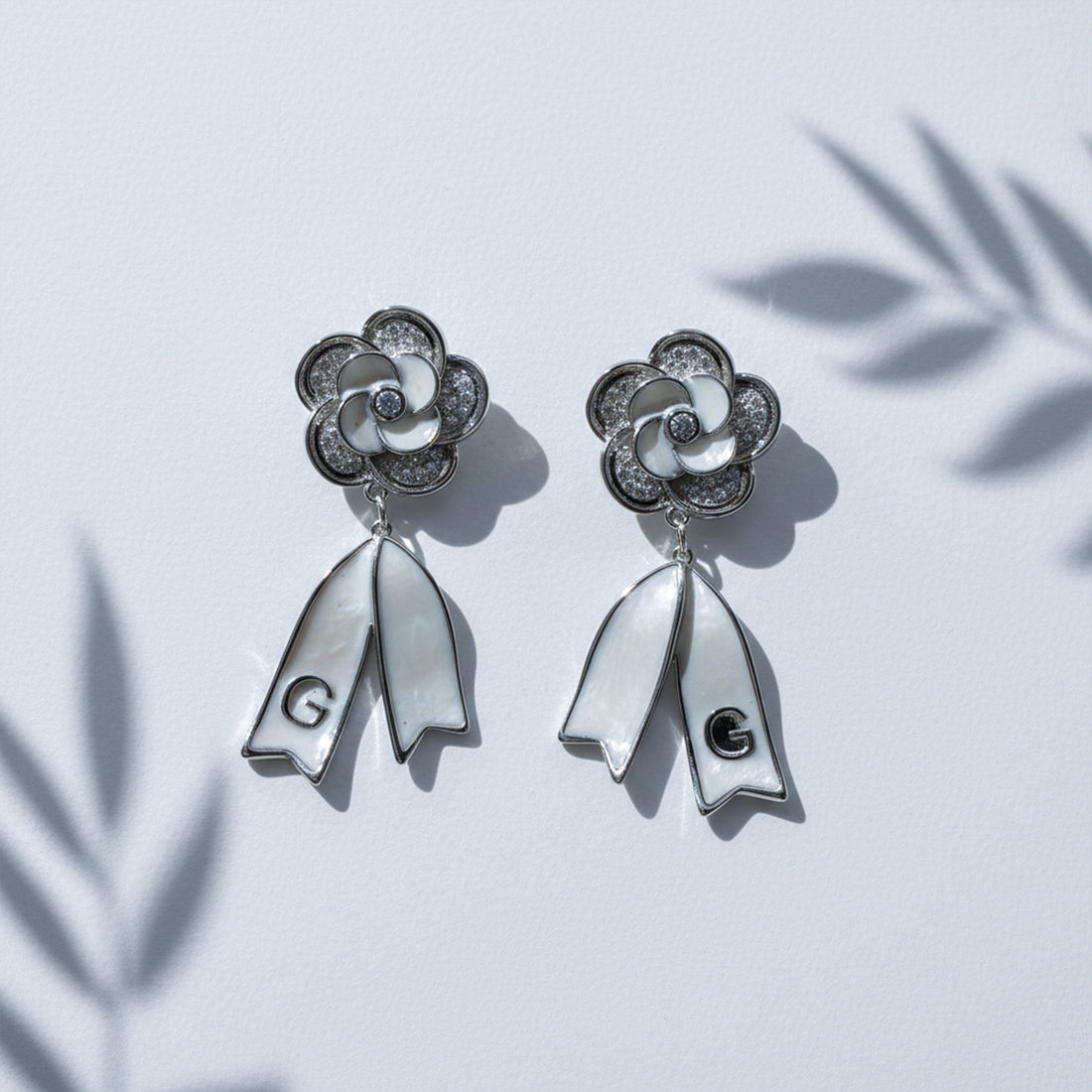 Bloom Ribbon Drop Earrings GWE -65