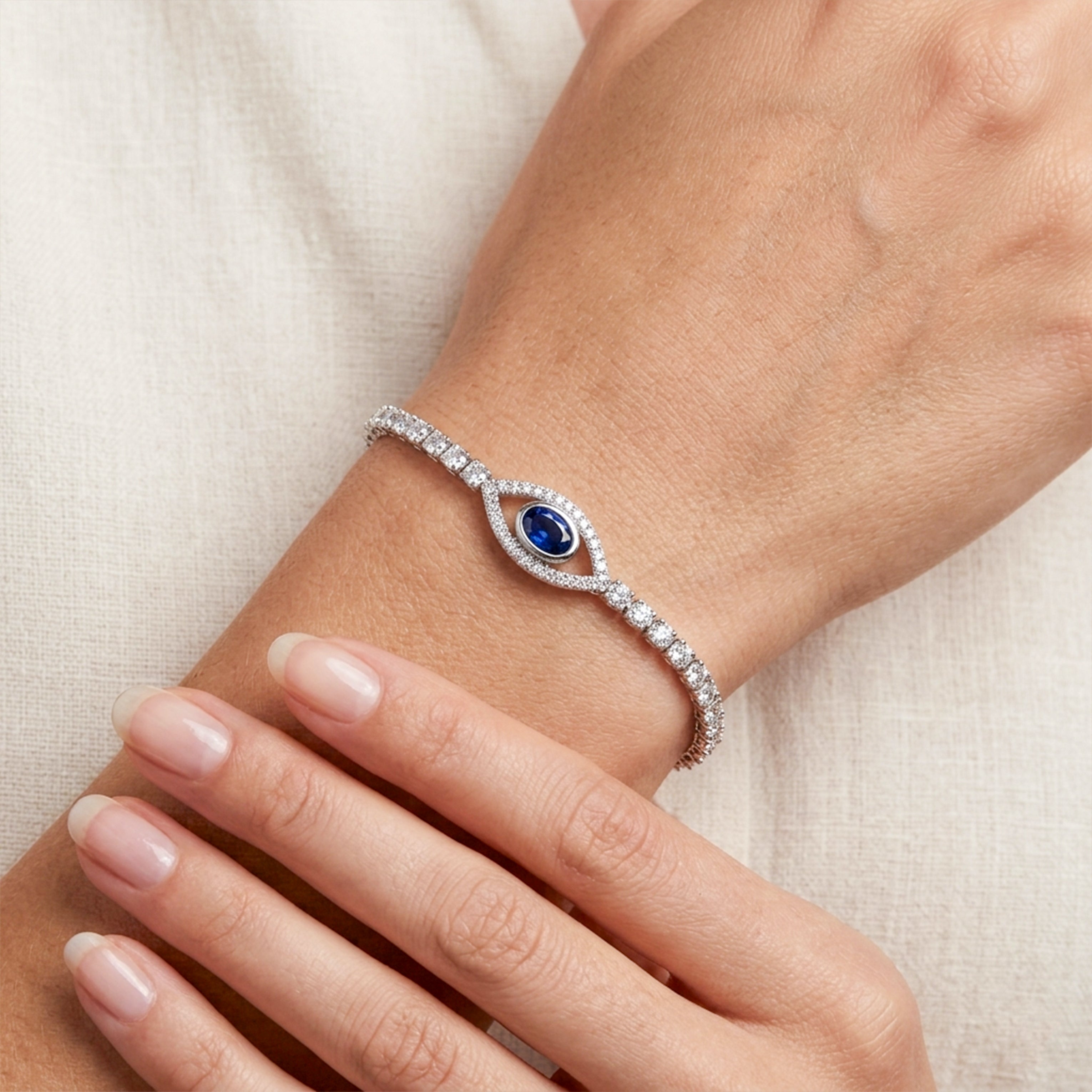 Evil Eye Sapphire Luxe Bracelet GWB -103