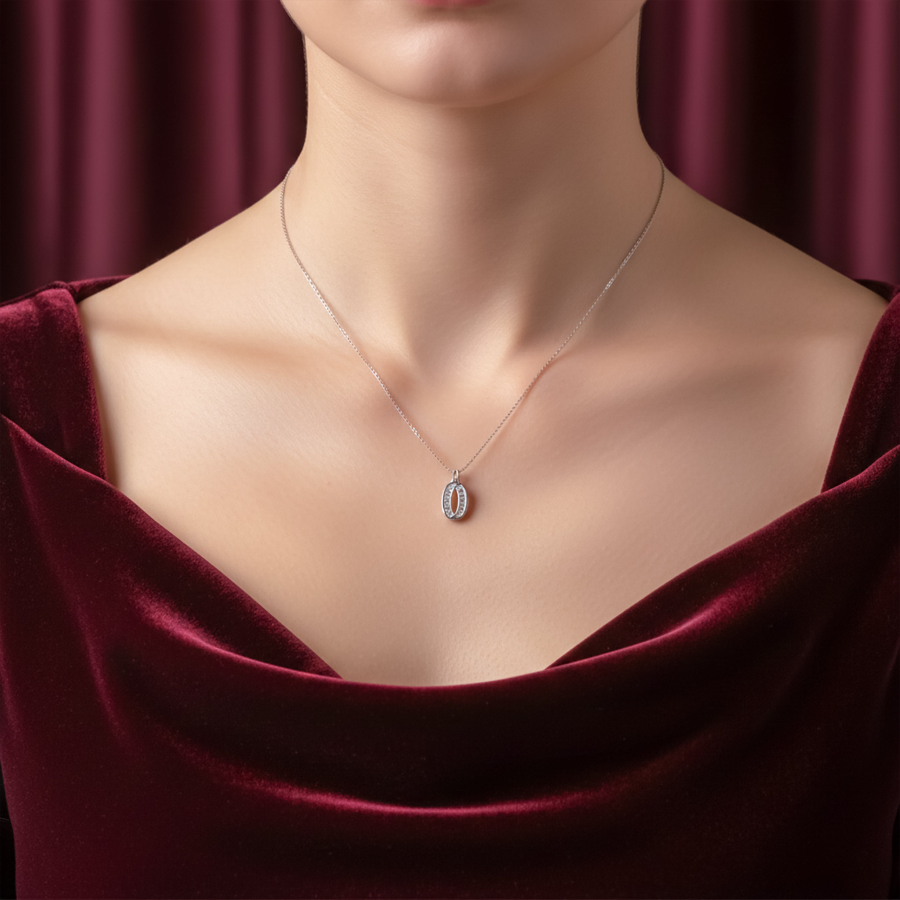 Silver Alphabet Letter Necklace GWN -45