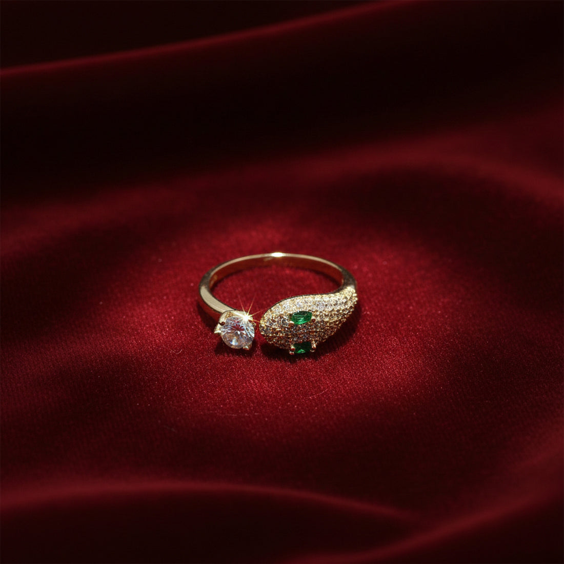 Emerald Serpent Luxe Ring GWR -79
