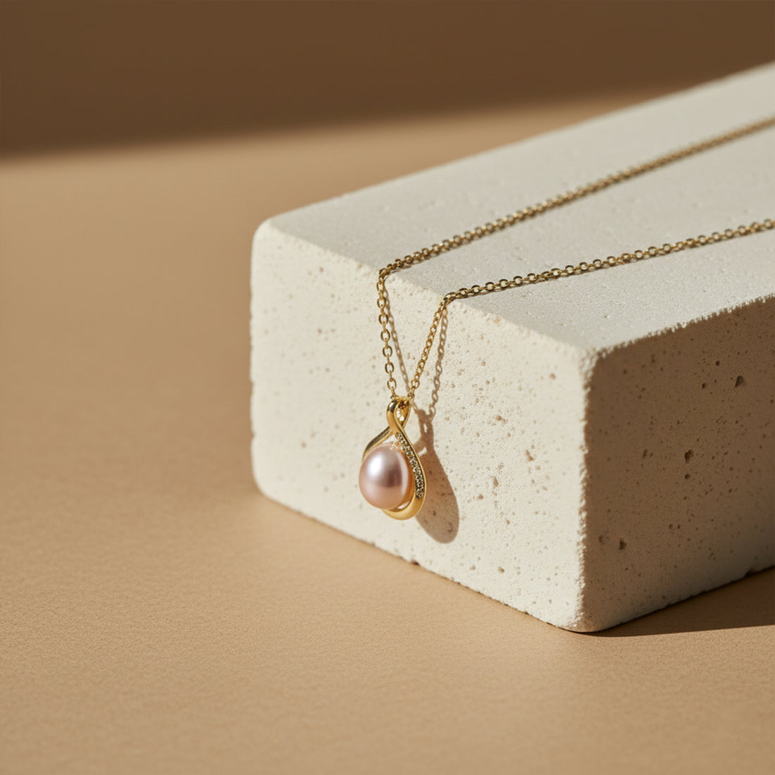 Elegant Gold Pearl Necklace GWN -34