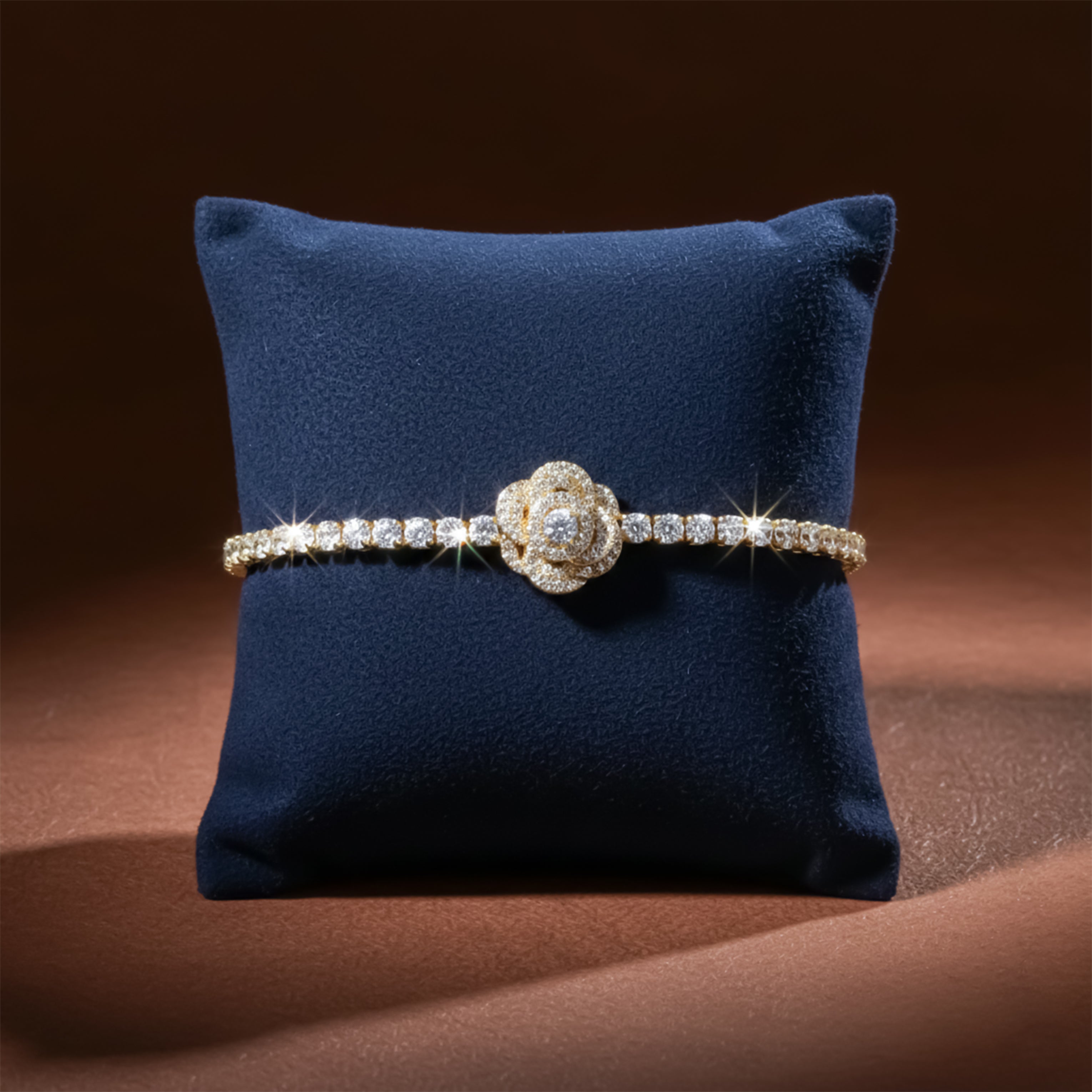 Golden Blossom Tennis Bracelet GWB -79