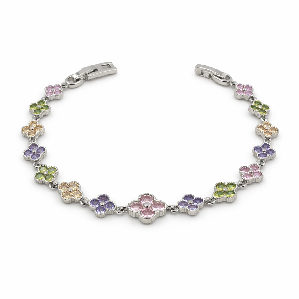 Pastel Bloom Charm Bracelet GWB -131