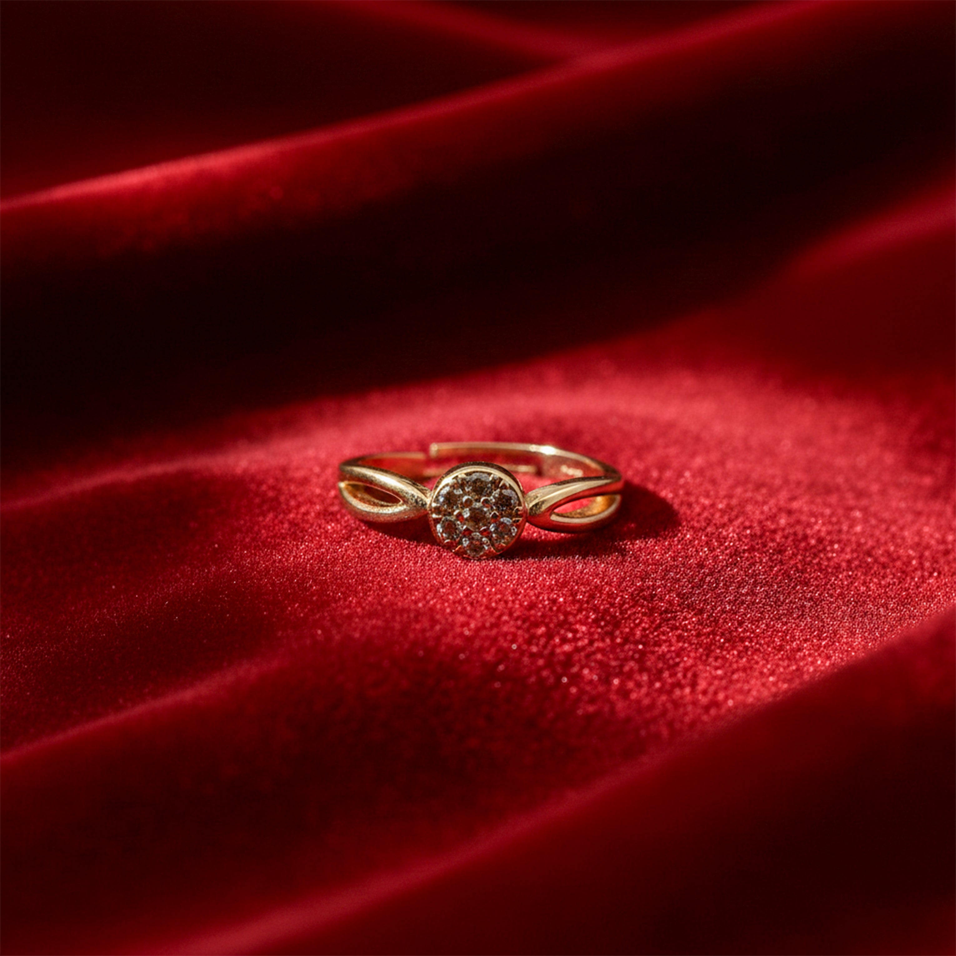 Aurora Floral Diamond Gold Ring GWR -13