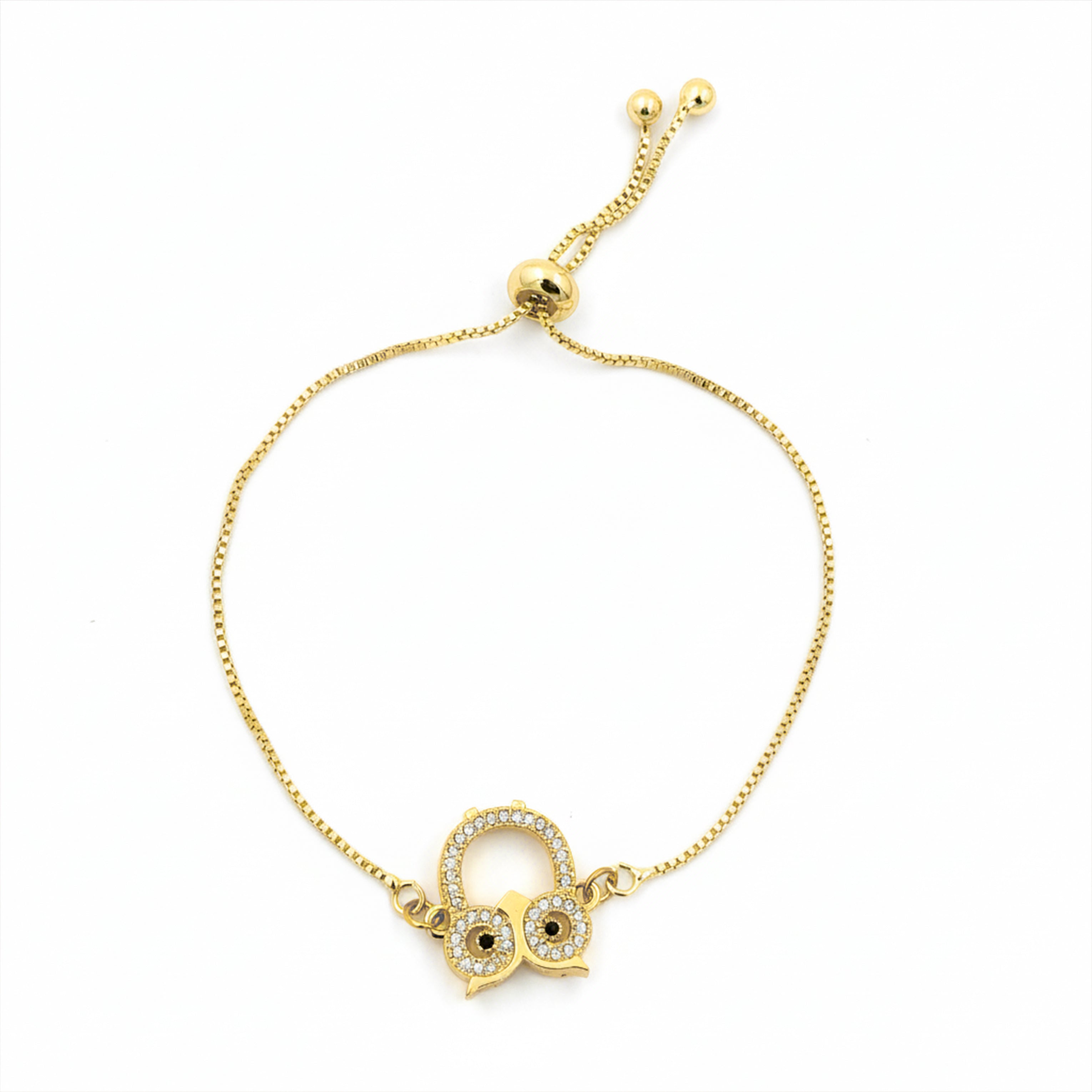 Golden Owl Charm Bracelet GWB -164