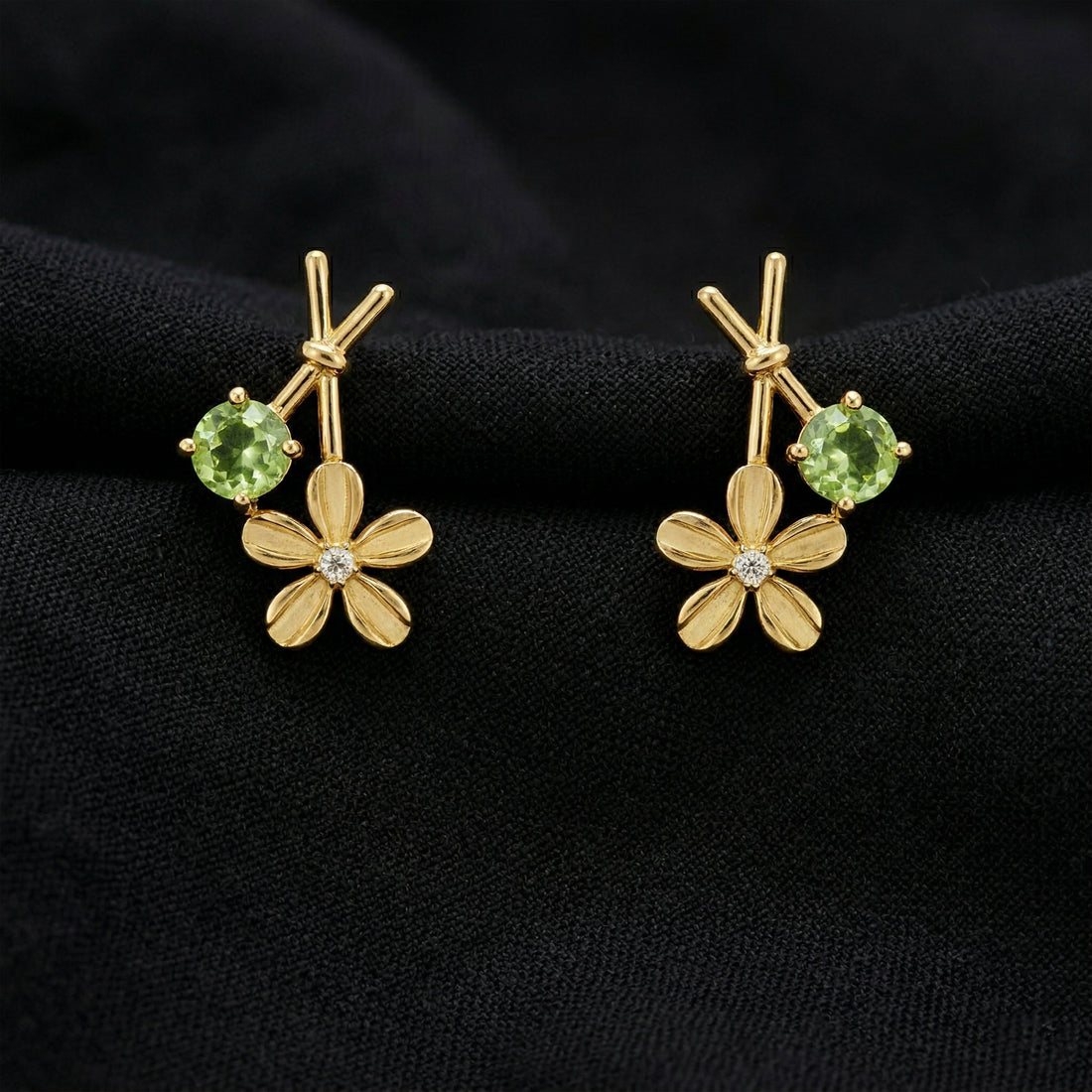 Emerald Bloom Charm Earrings GWE -116