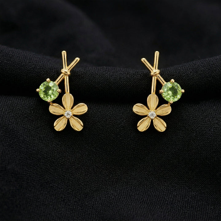 Emerald Bloom Charm Earrings GWE -116