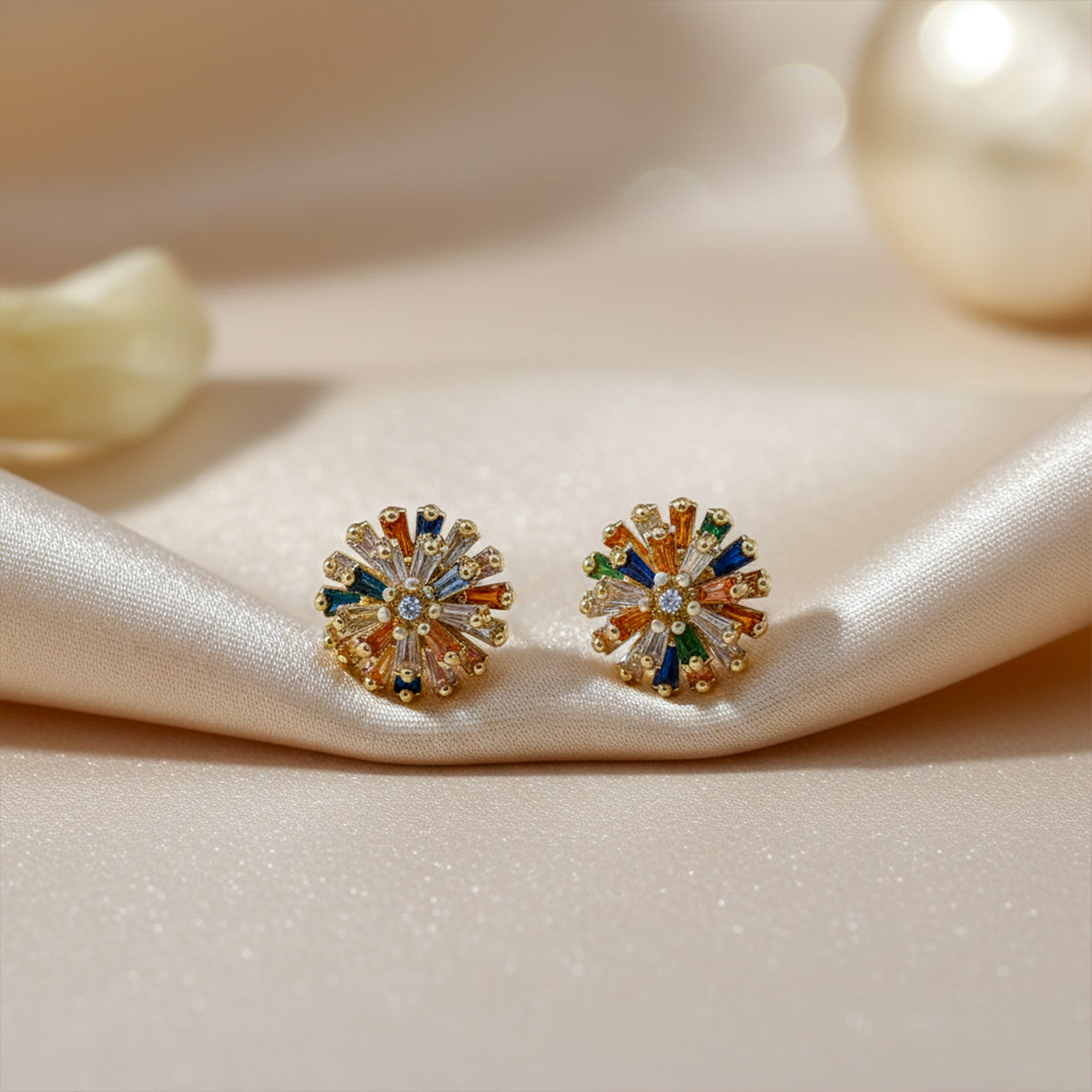 Multicolor Crystal Earrings GWE -149