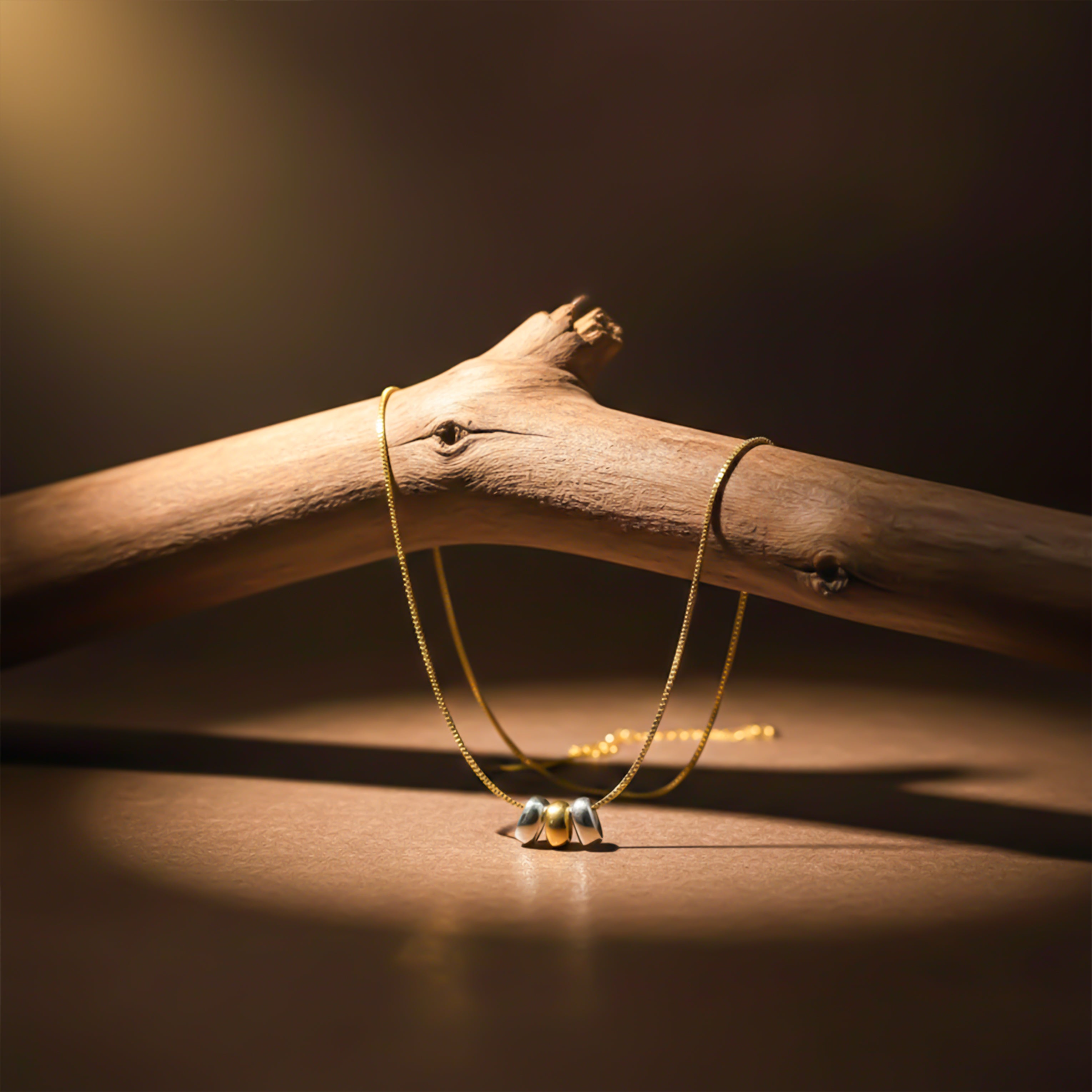 Minimalist Gold & Silver Charm Necklace GWN -61