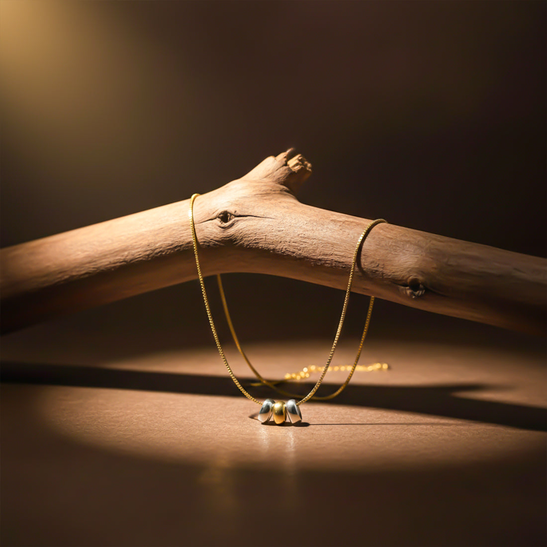 Minimalist Gold & Silver Charm Necklace GWN -61