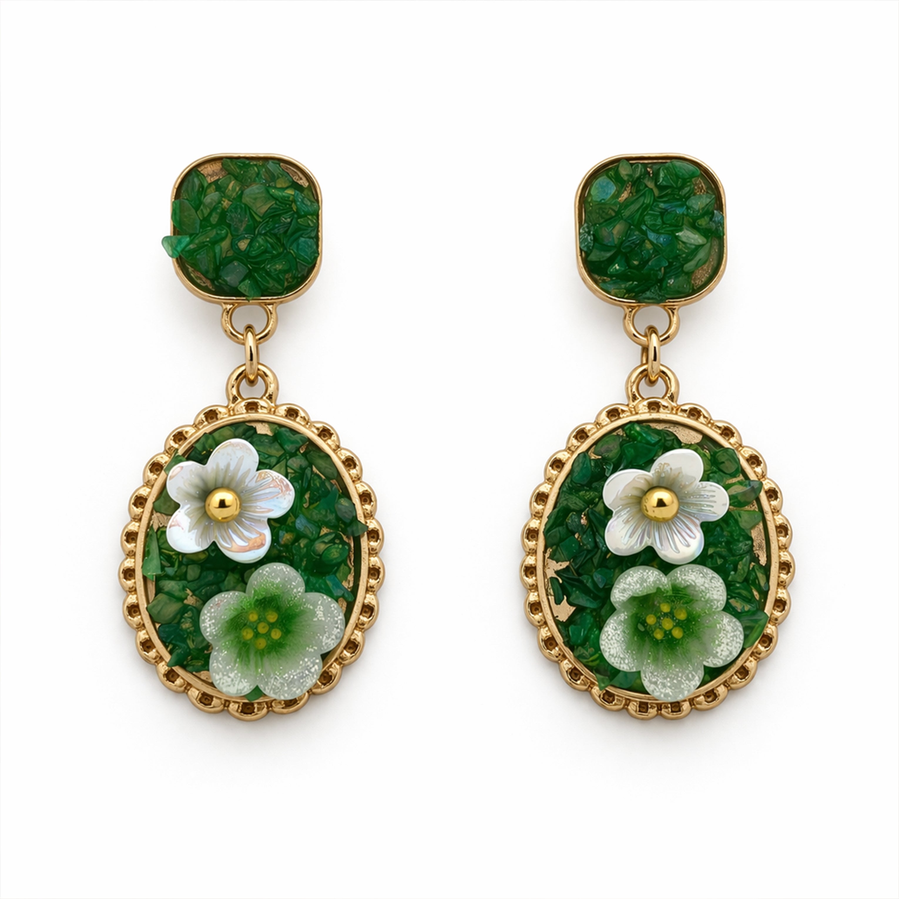 Verdant Flora Luxe Earrings GWE -205