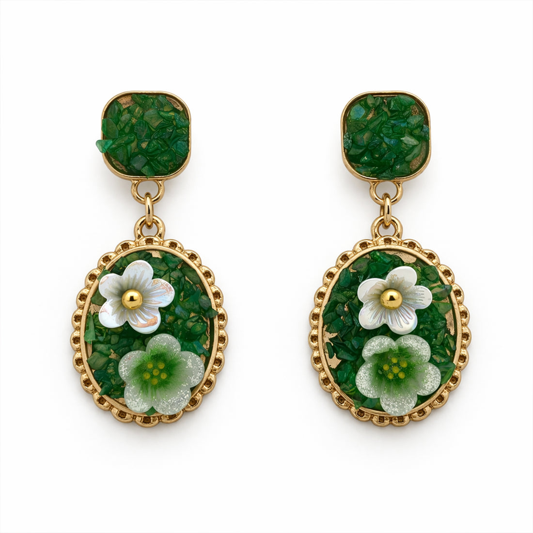 Verdant Flora Luxe Earrings GWE -205