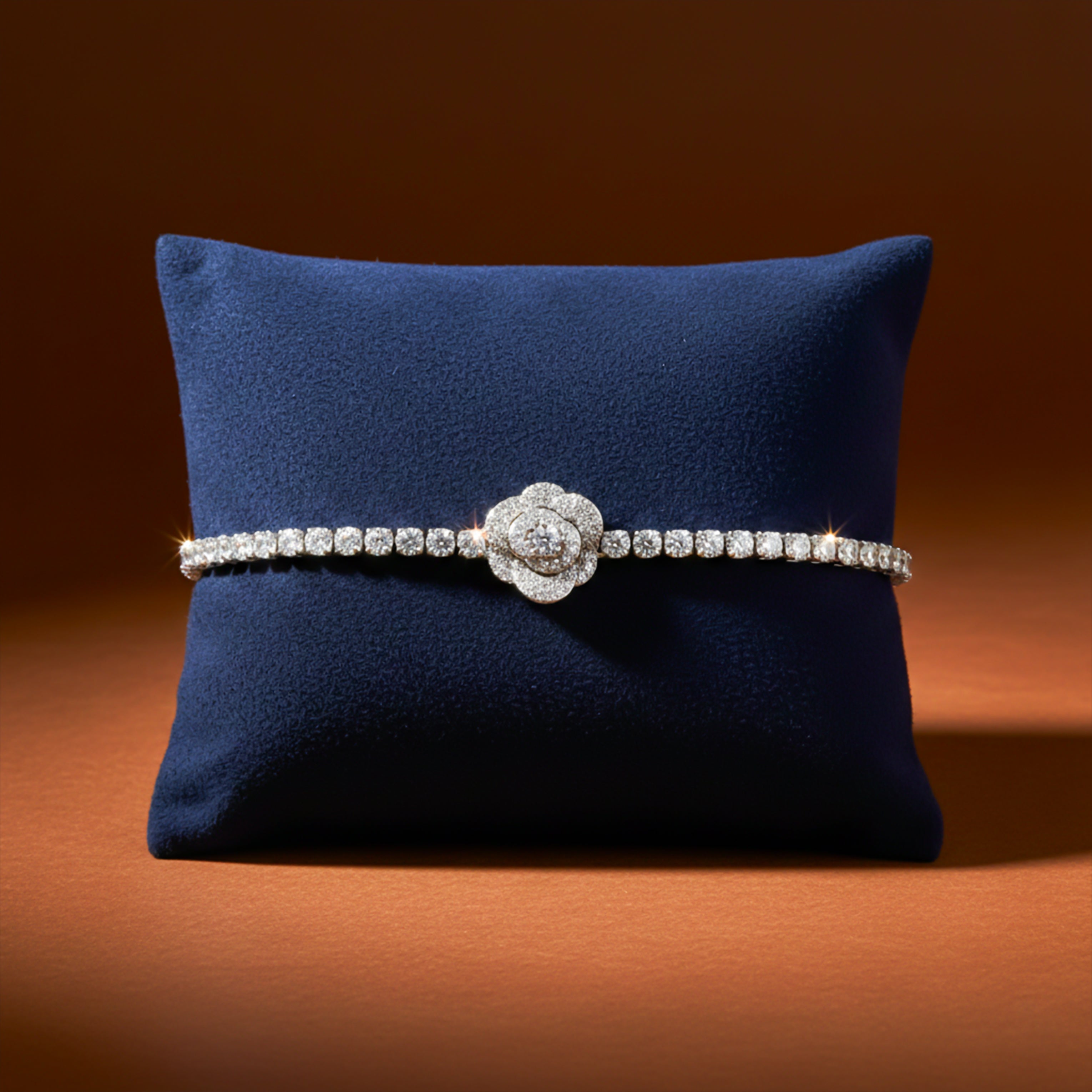 Crystal Bloom Tennis Bracelet GWB -64