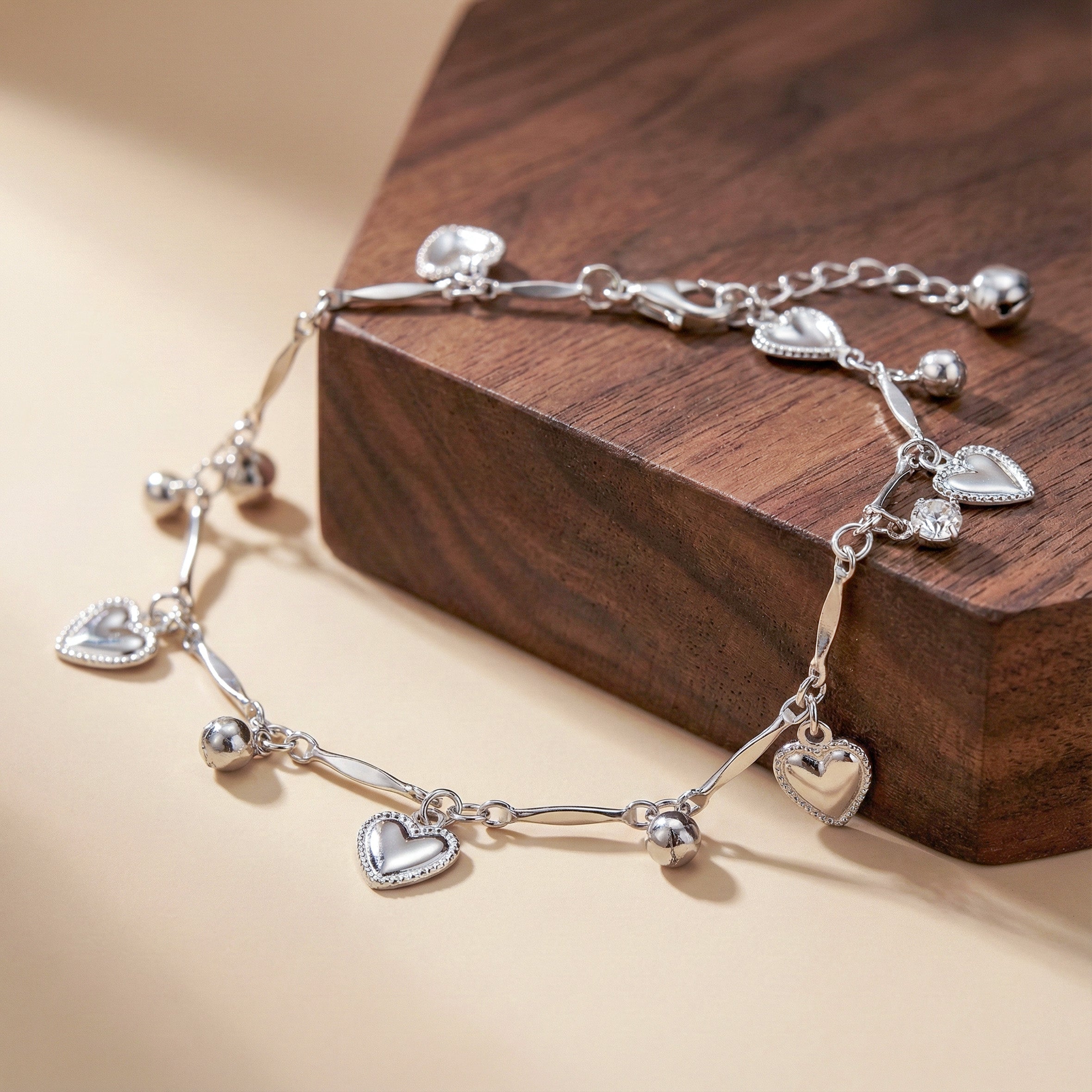 Delicate Heart Charm Anklet GWA -36