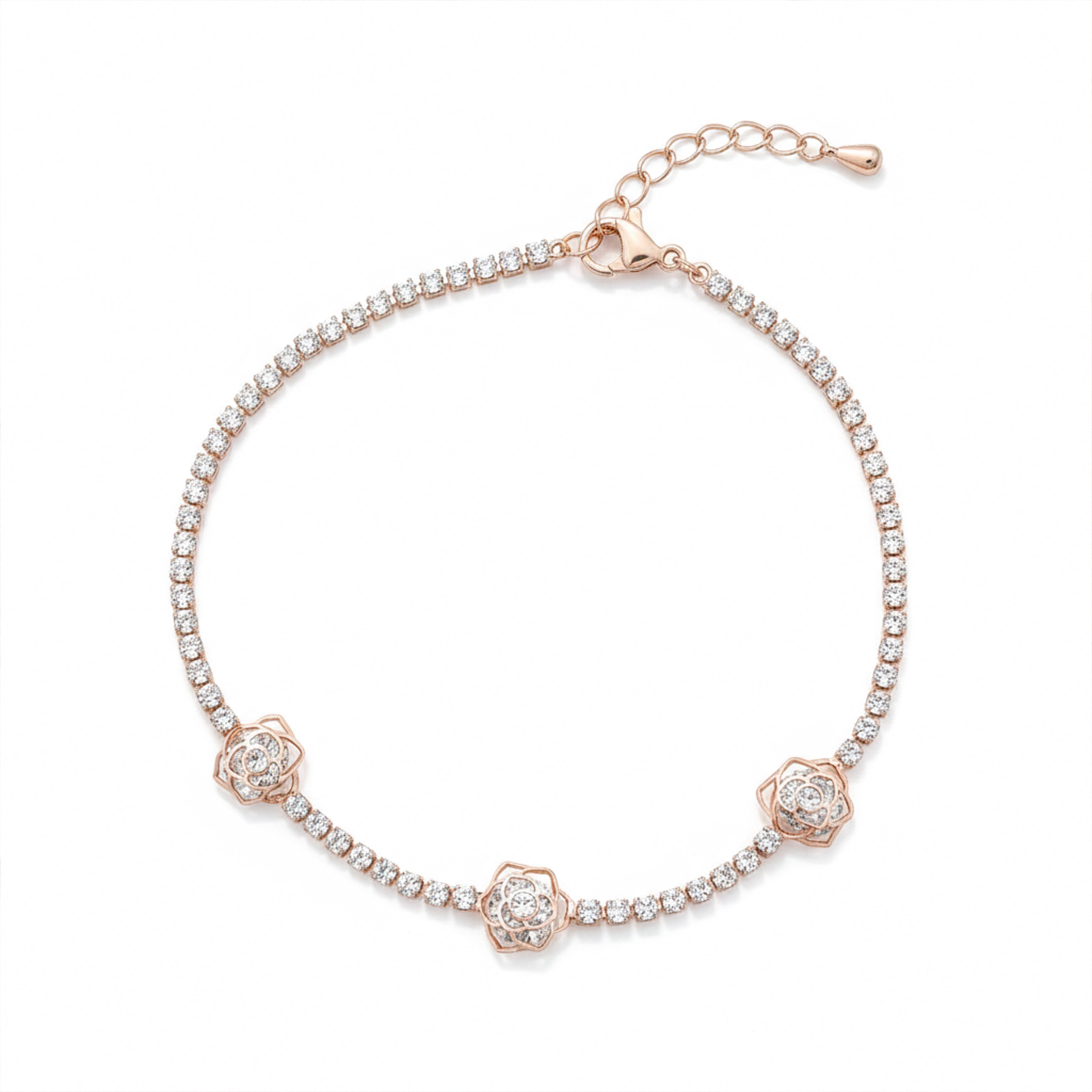 Rose Bloom Sparkle Bracelet GWB -107