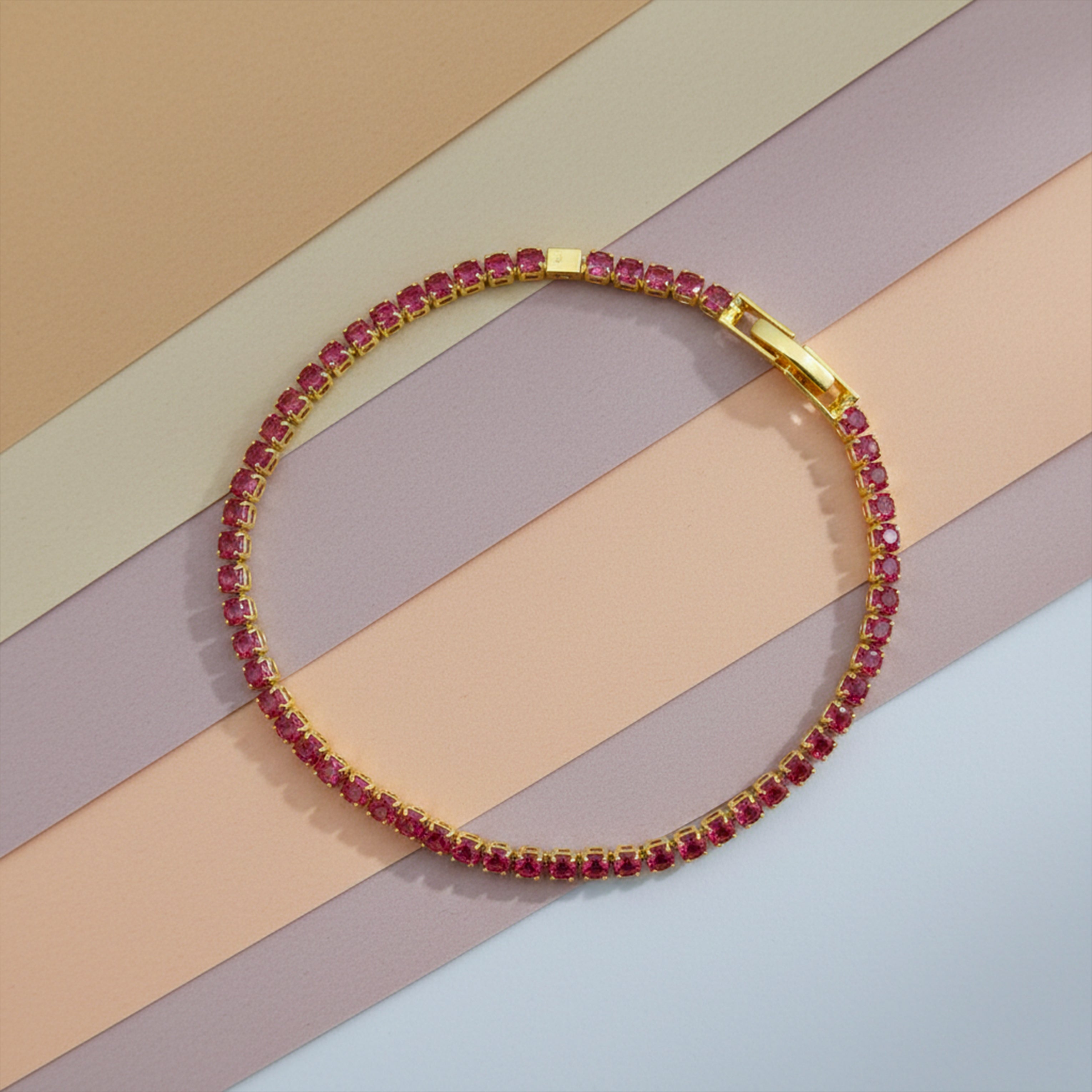 Blush Pink Elegance Tennis Bracelet GWB -82